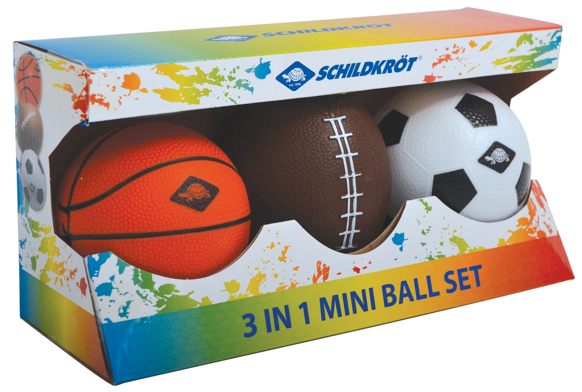 3 in 1 MINI BALLS SET, 1 Soccer-, 1 Basket-, 1 Football