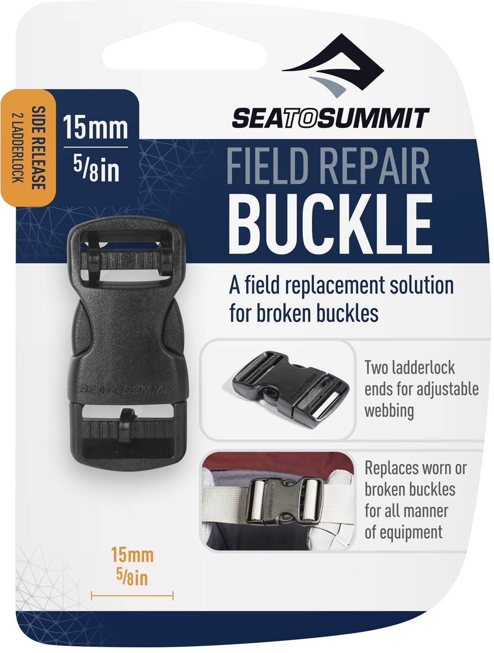 Rucksack Field Repair Buckle - 15mm Side Release