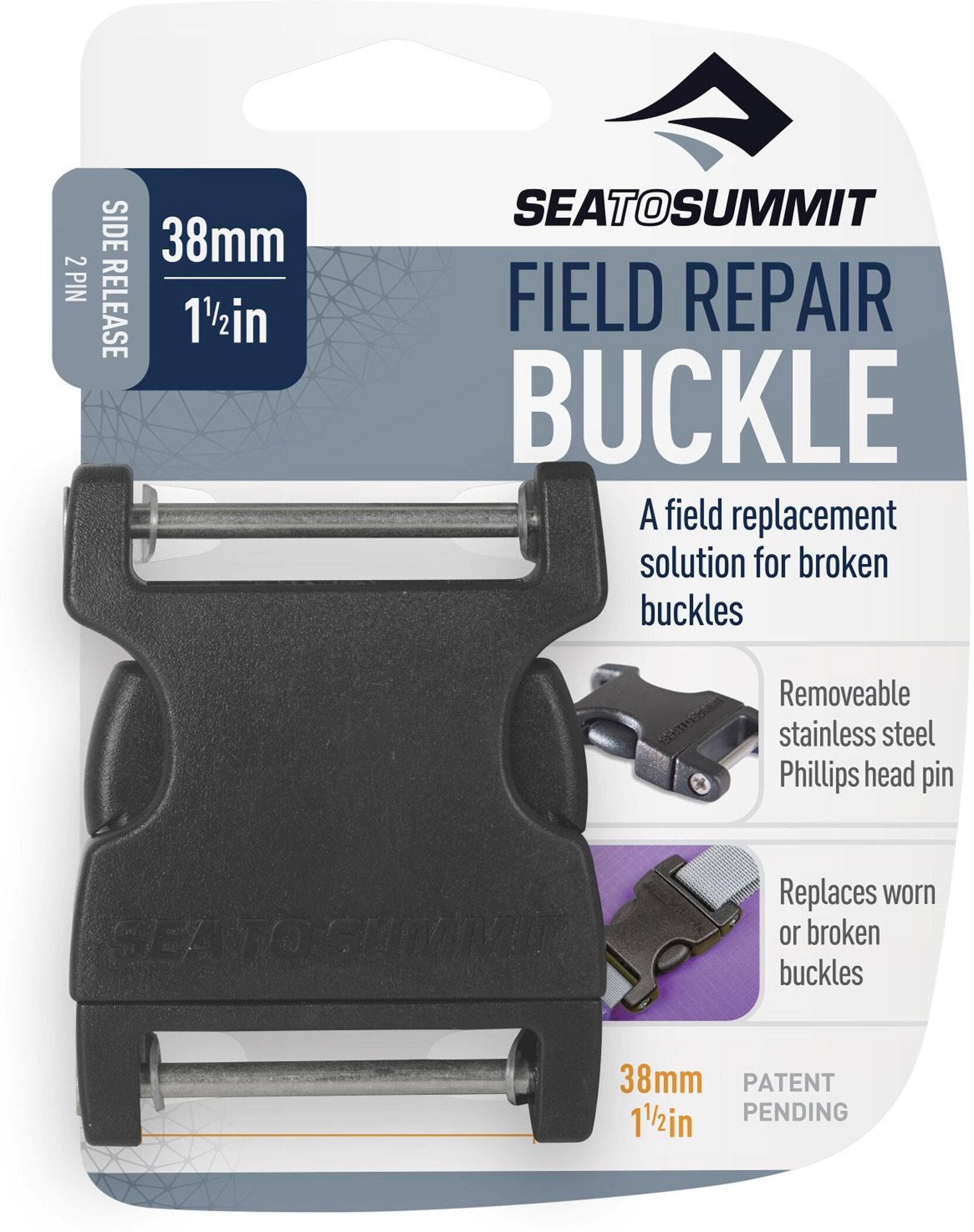 Rucksack Field Repair Buckle - 38mm Side Release 2 pin