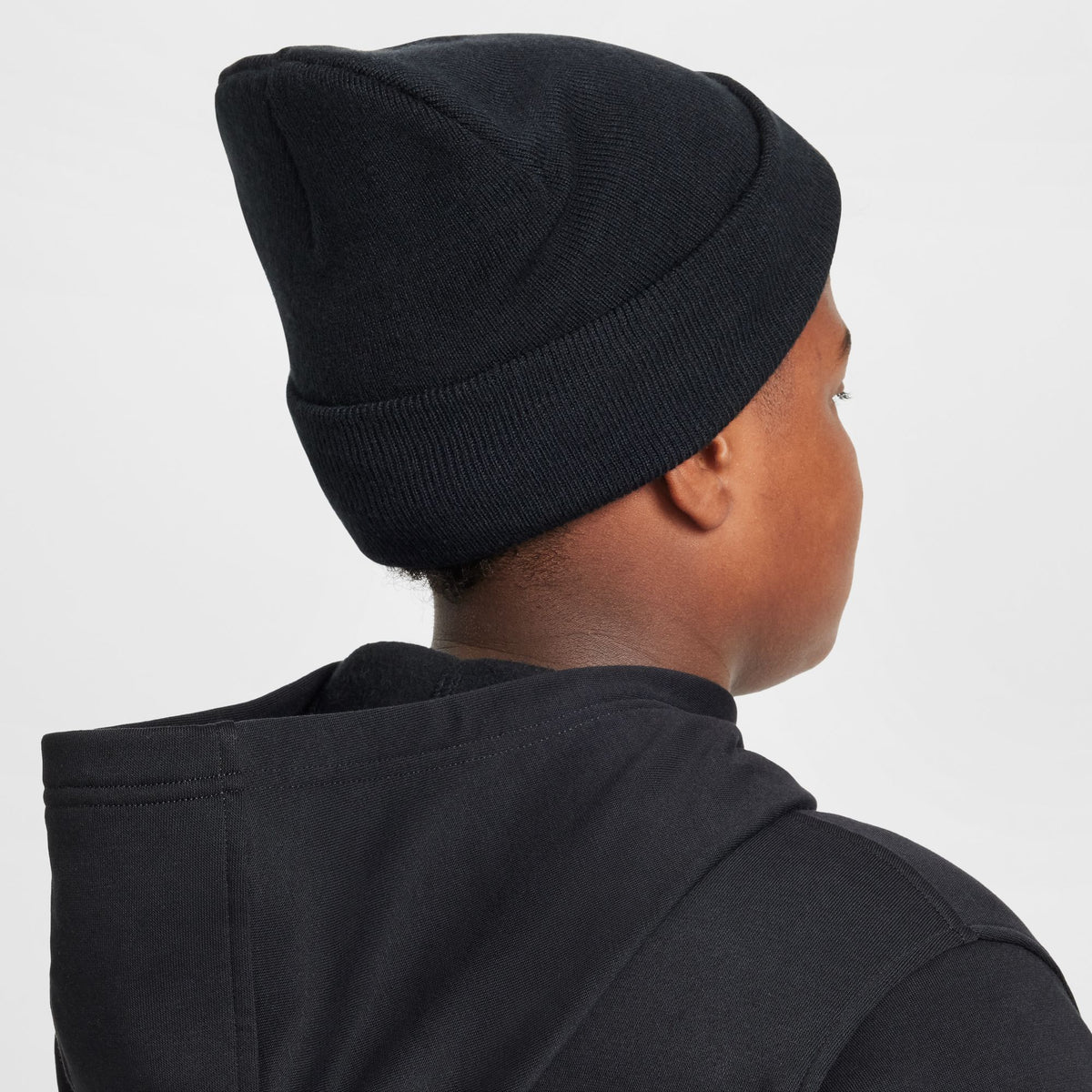 K NK PEAK BEANIE TC FUT Kinder Mütze Schwarz Weiß