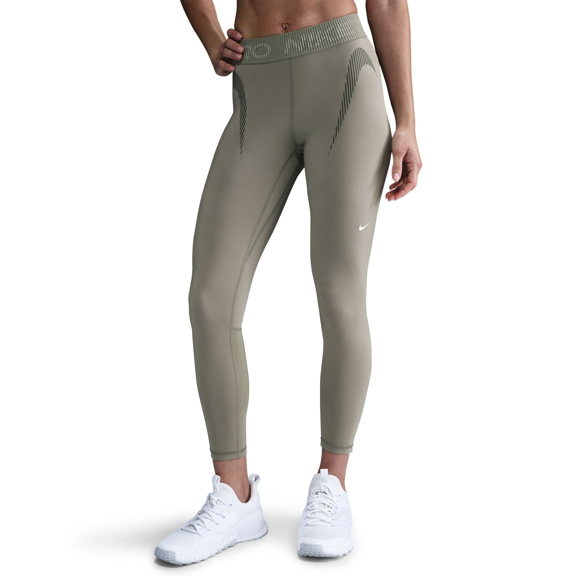 NIKE W NP DF MR 7/8 TIGHT TT GRX Sportliche Damen-Tights