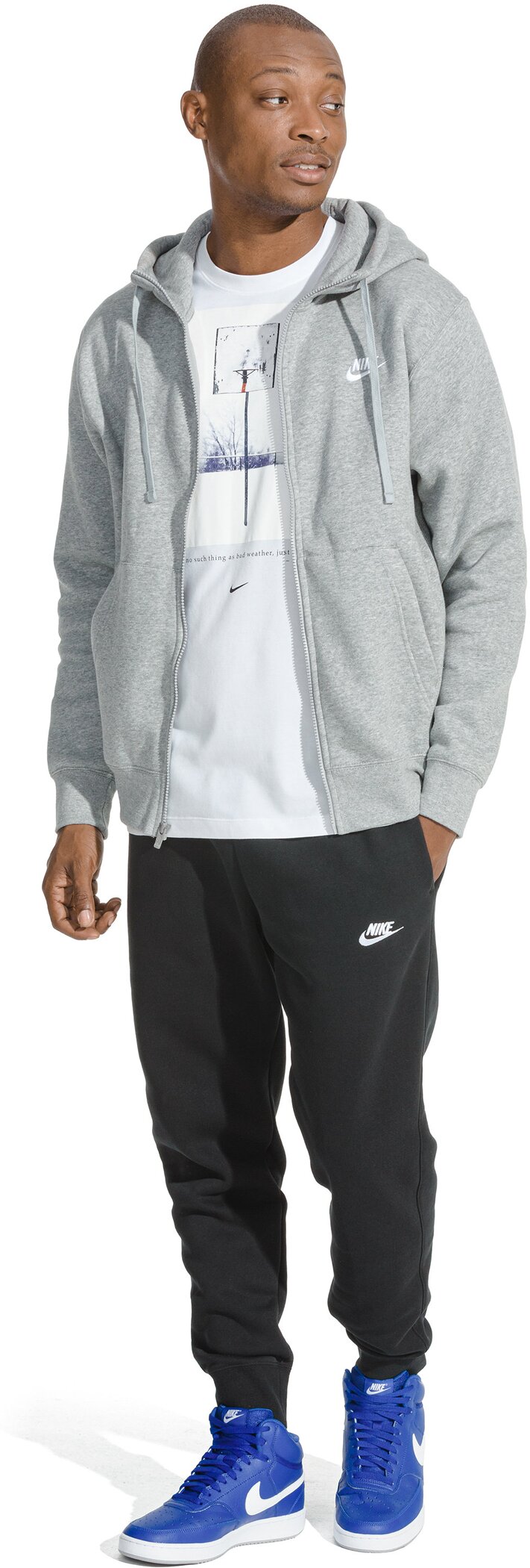 Herren Sweatjacke Club Fleece mit Kapuze