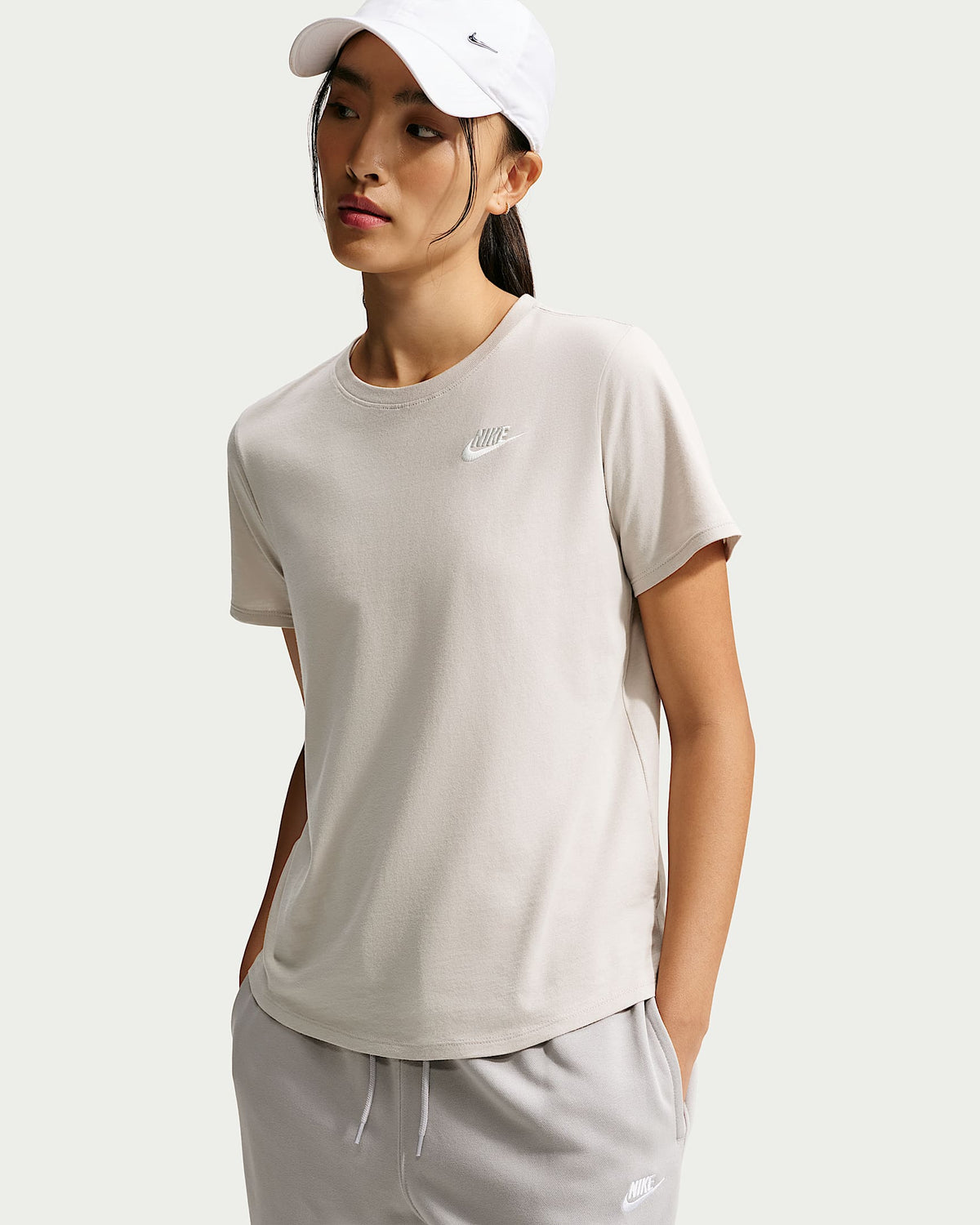 Damen Shirt W NSW TEE CLUB Kurzarm Baumwolle