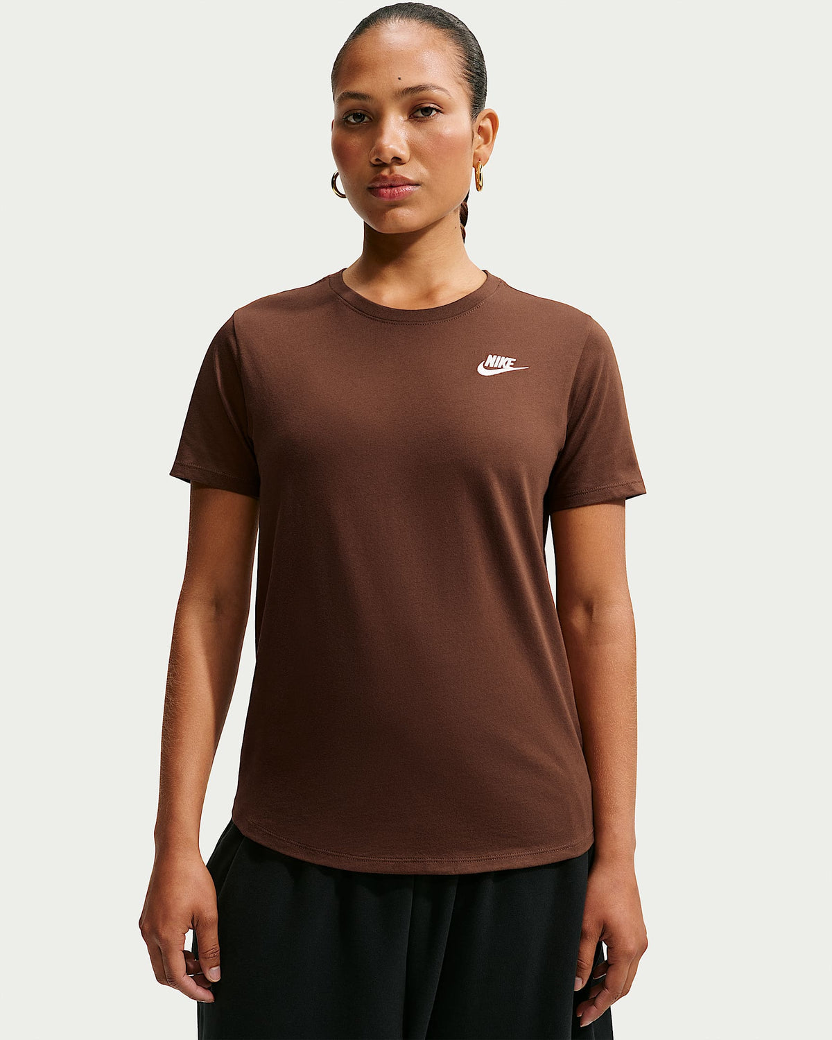 Damen Shirt W NSW TEE CLUB Kurzarm Baumwolle