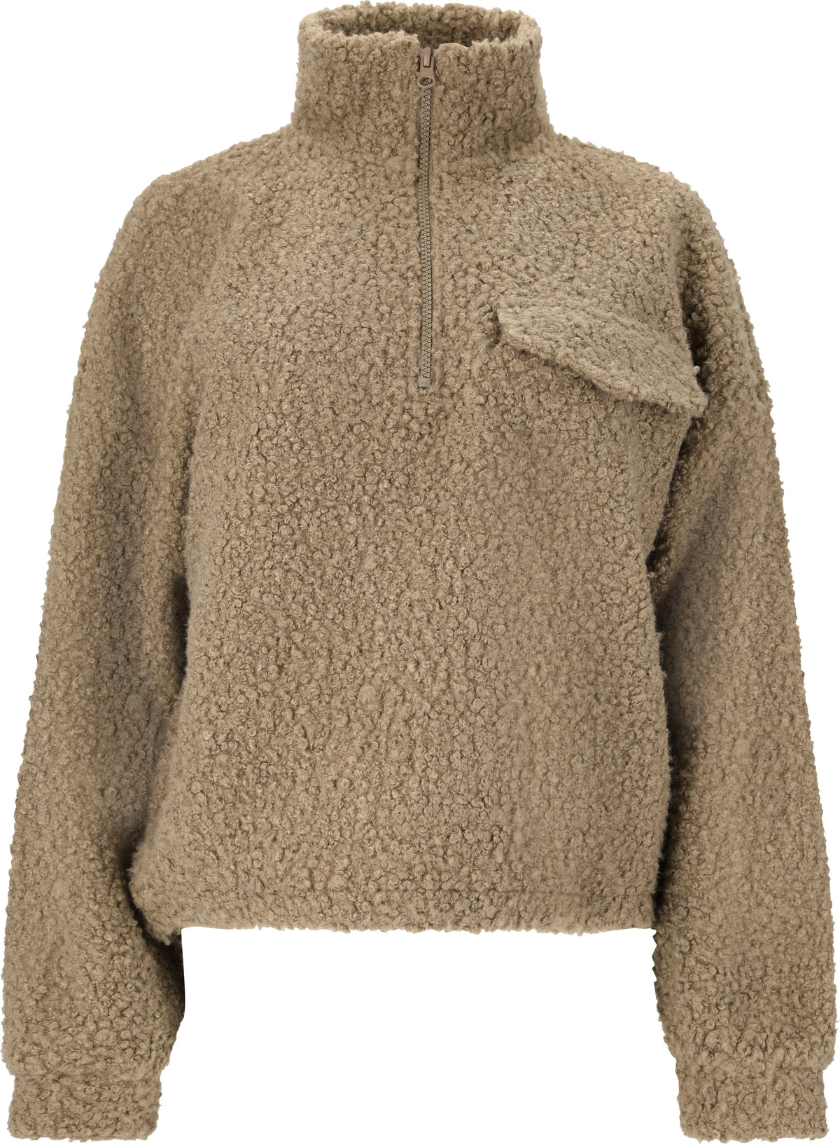 Florrie W Sherpa Half Zip Rollkragenpullover