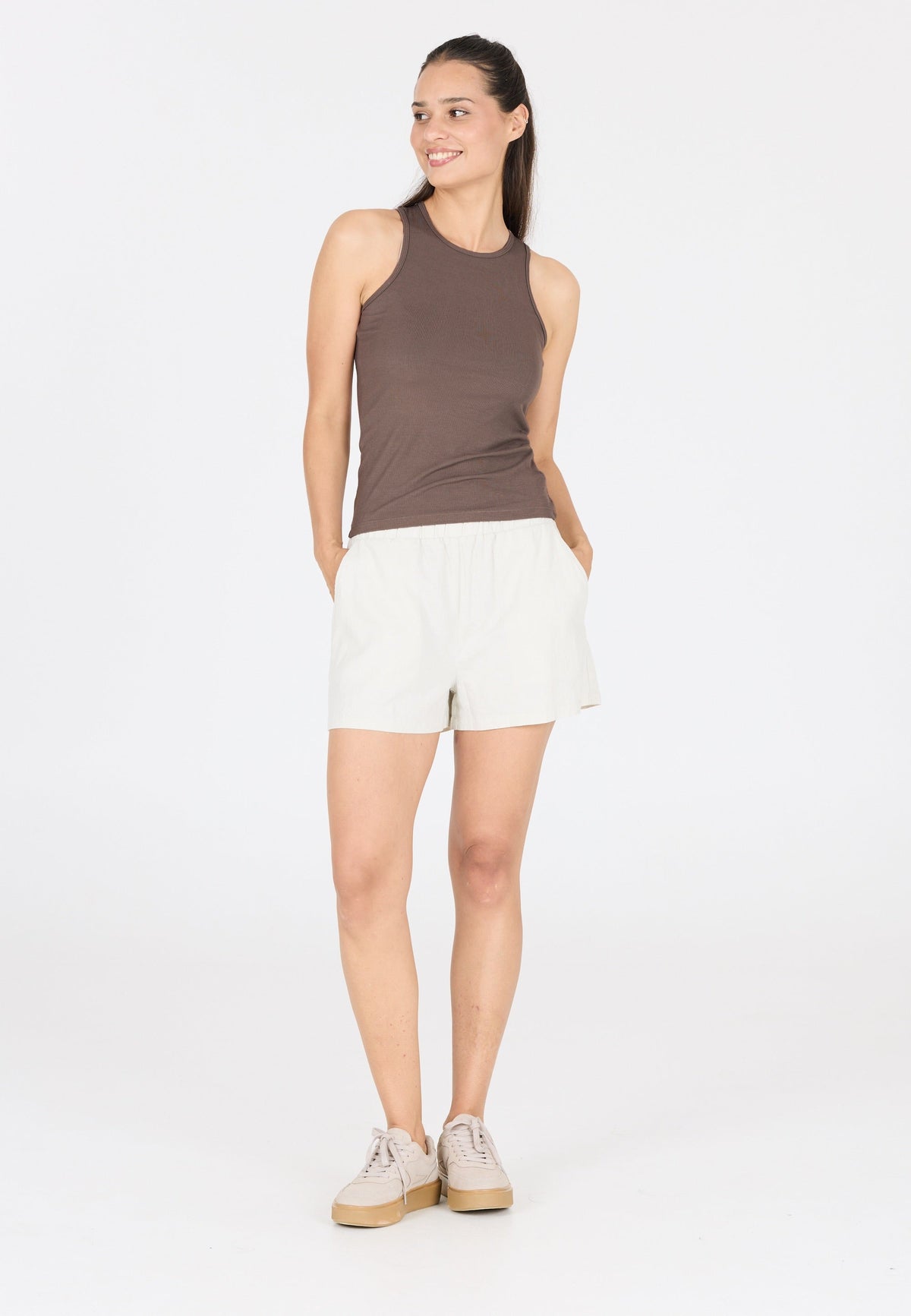Tinashe W Halterneck Rib Top
