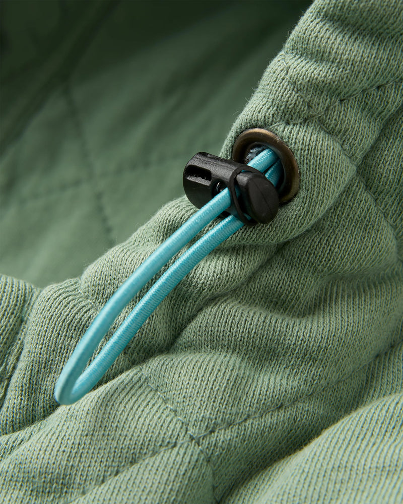 Clementine Recycled Quilted Popper Up Hoodie