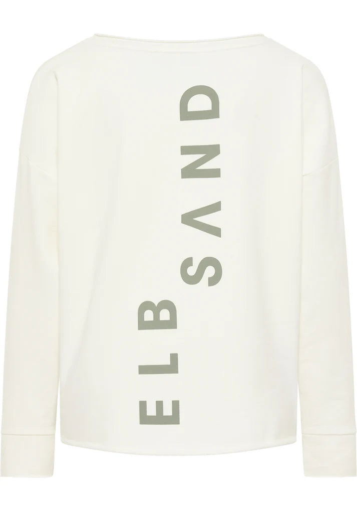 ELBSAND Riane Sweatshirt Loose Fit mit Logodruck