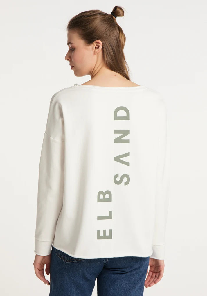 ELBSAND Riane Sweatshirt Loose Fit mit Logodruck