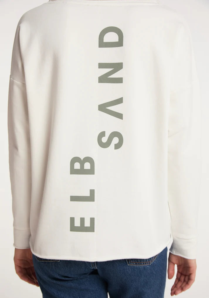 ELBSAND Riane Sweatshirt Loose Fit mit Logodruck