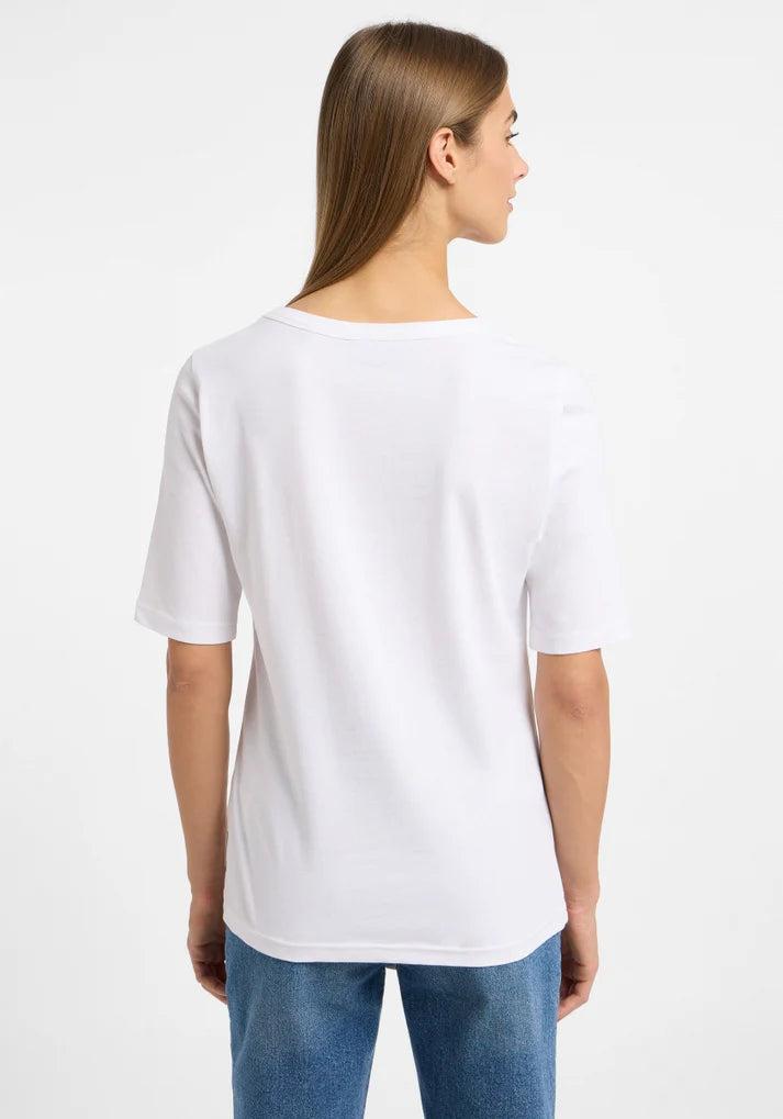 ELBSAND Siva T-Shirt Damen, schmaler Schnitt, Single Jersey