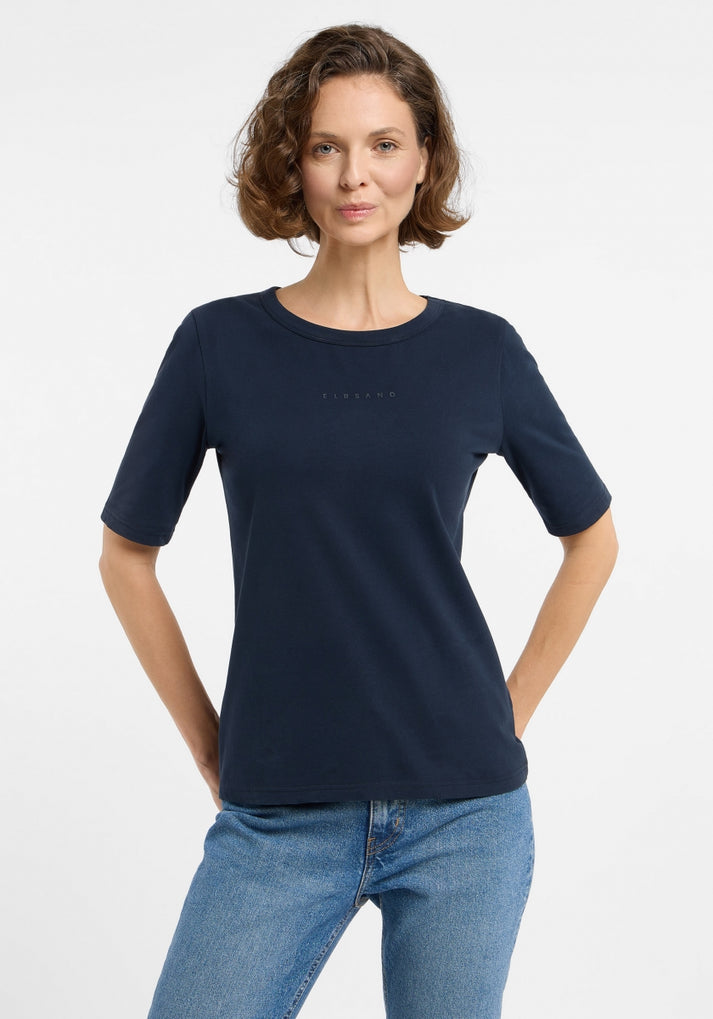 ELBSAND Siva T-Shirt Damen schmaler Schnitt Single Jersey