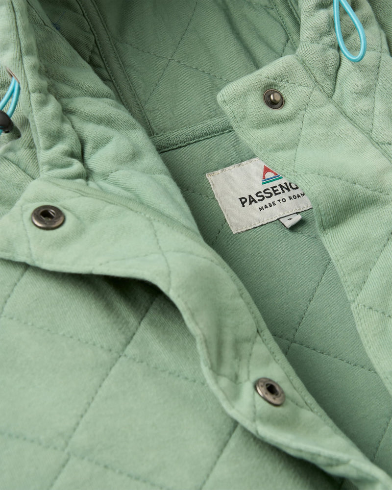 Clementine Recycled Quilted Popper Up Hoodie