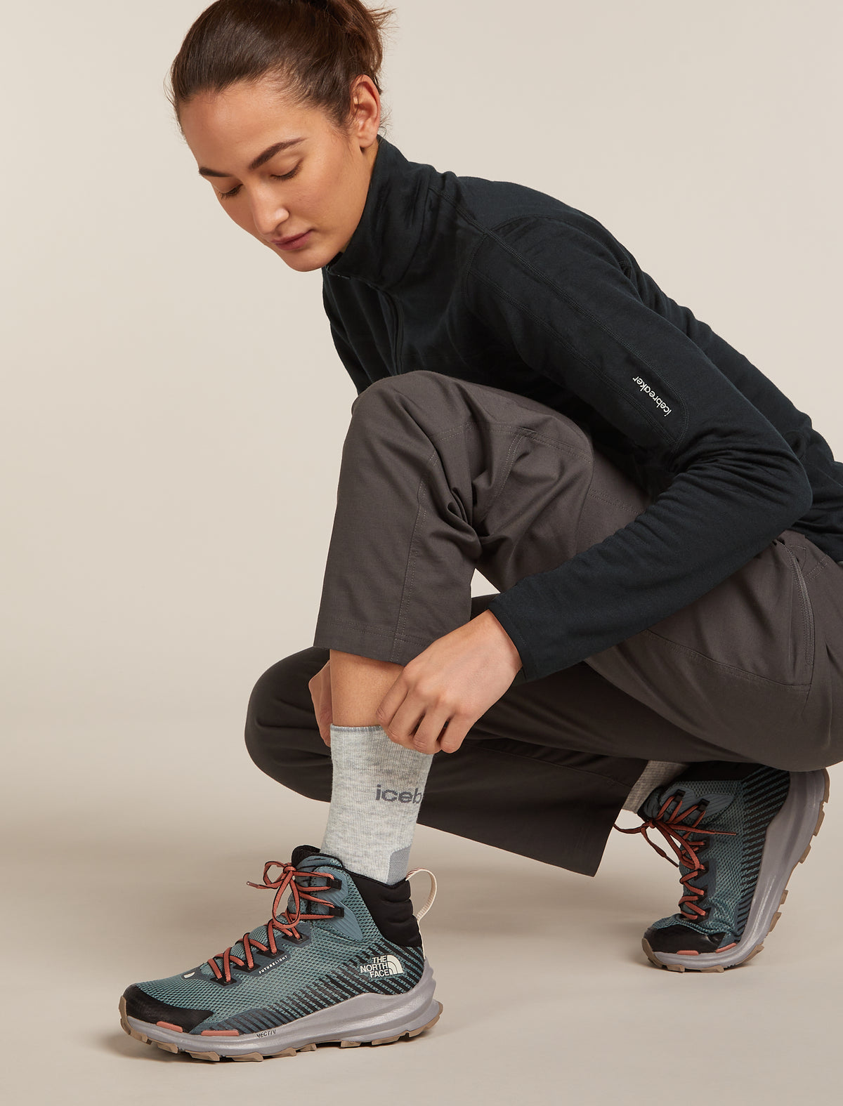 Women Merino Hike+ Light Crew Wandersocken