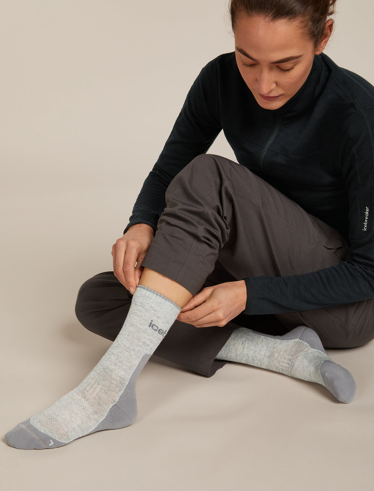 Women Merino Hike+ Light Crew Wandersocken
