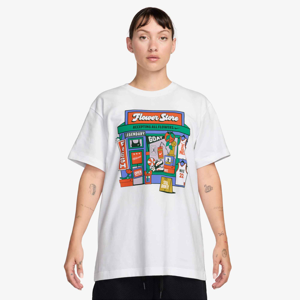 NK TEE FLOWER SHOP BF Damen Funktionsshirt