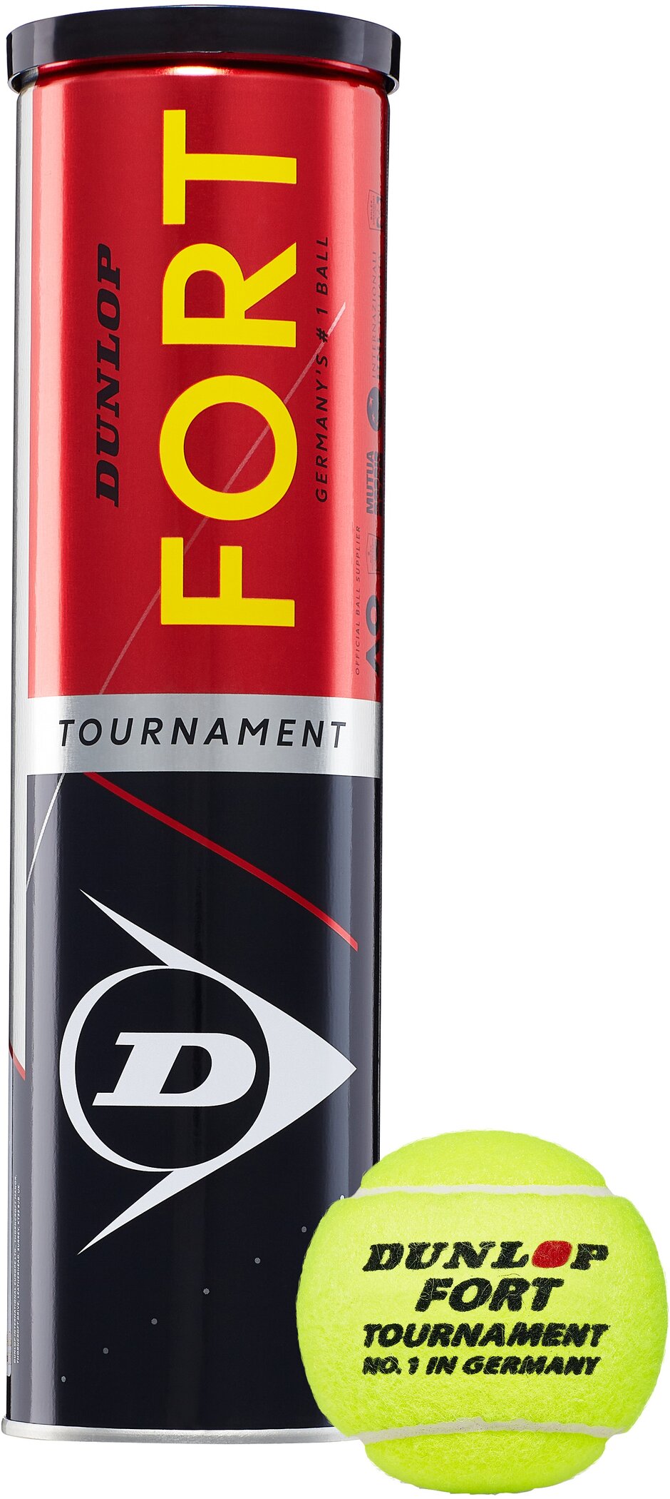 DUNLOP Tennisball FORT TOURNAMENT 4er Pack