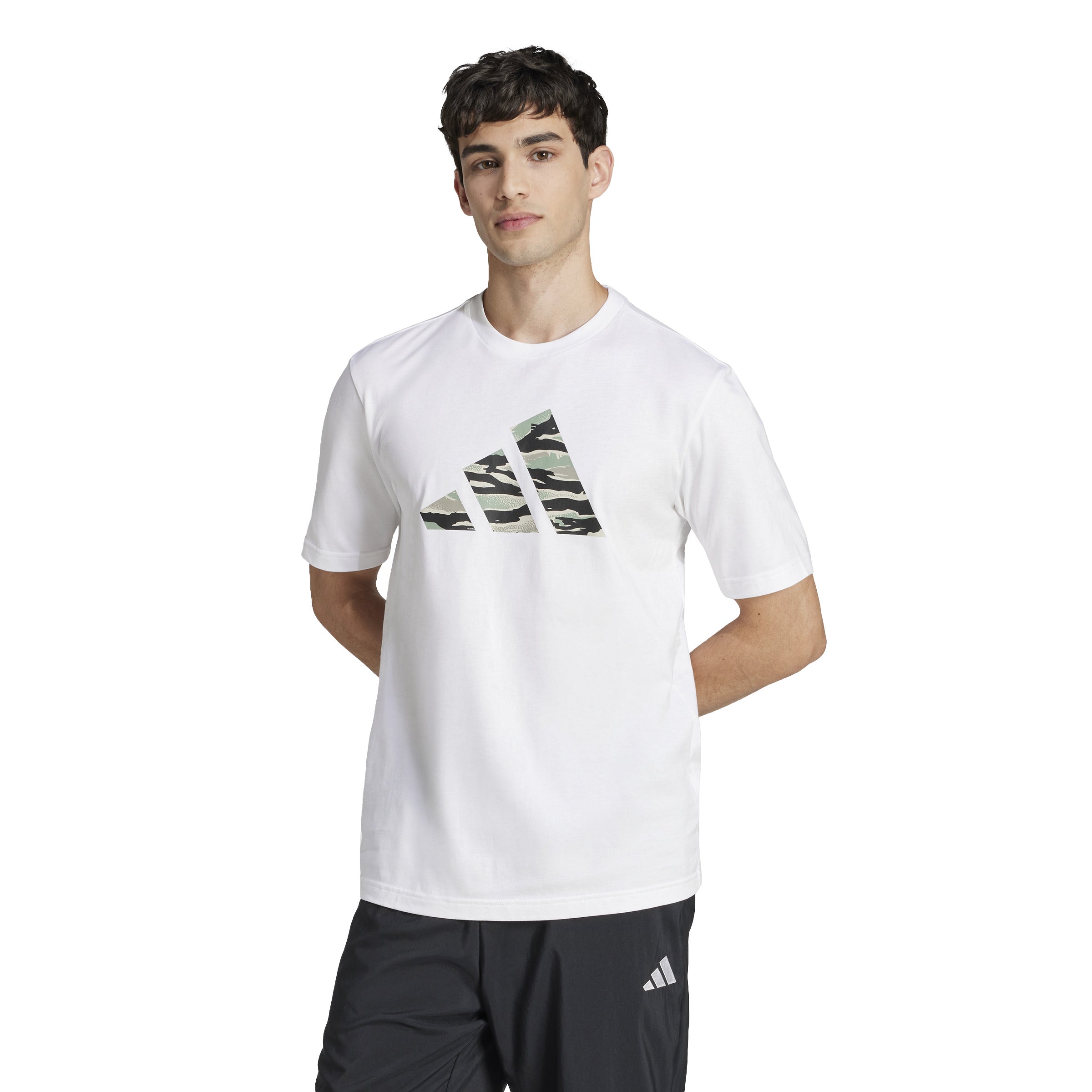 ADIDAS M C CAMO LOGO T – Outdoor T-Shirt aus Baumwolle