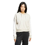 Essentials 3-Streifen French Terry Kapuzenjacke Damen