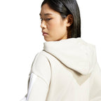 Essentials 3-Streifen French Terry Kapuzenjacke Damen