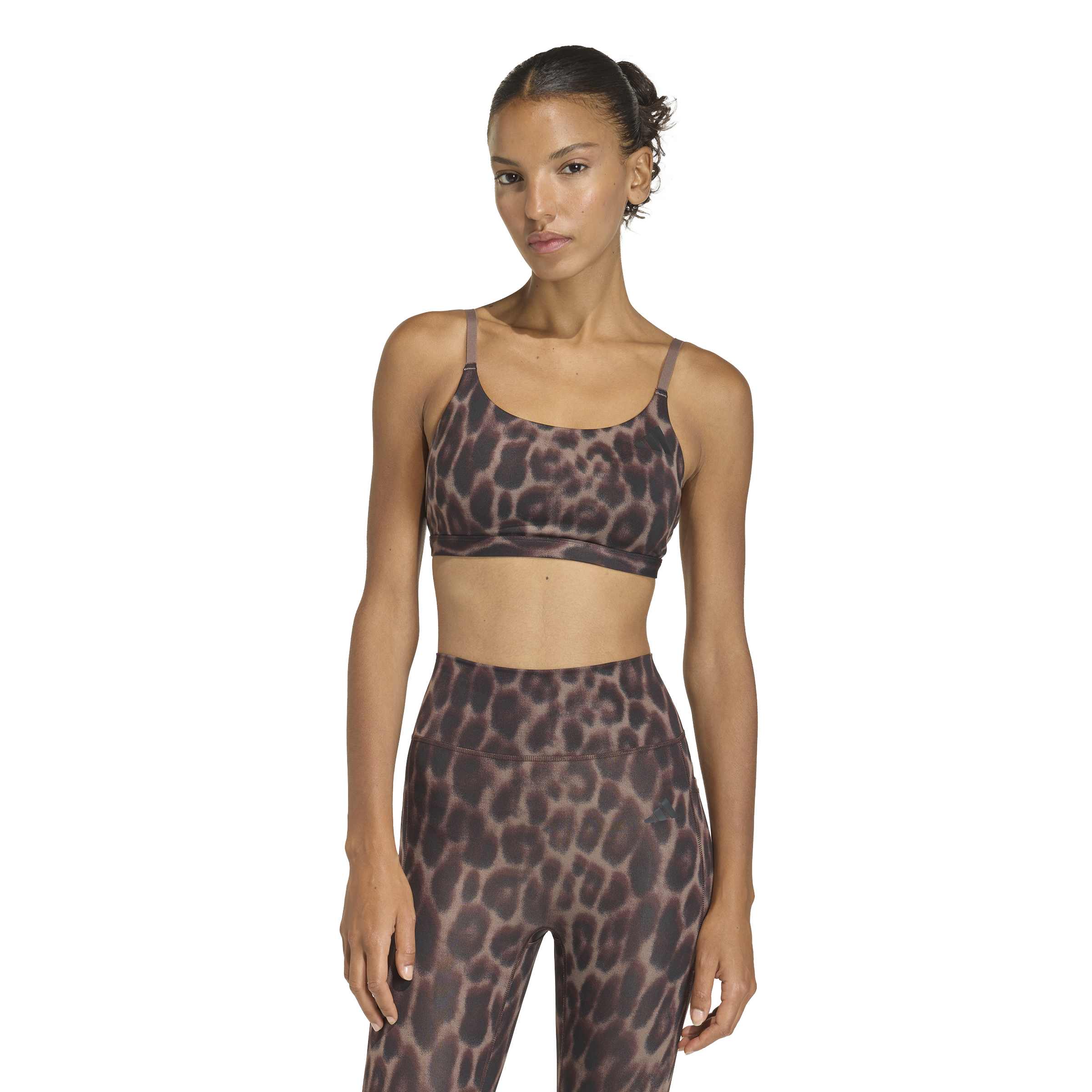 Optime Essentials Workout Leopard Light Support BH