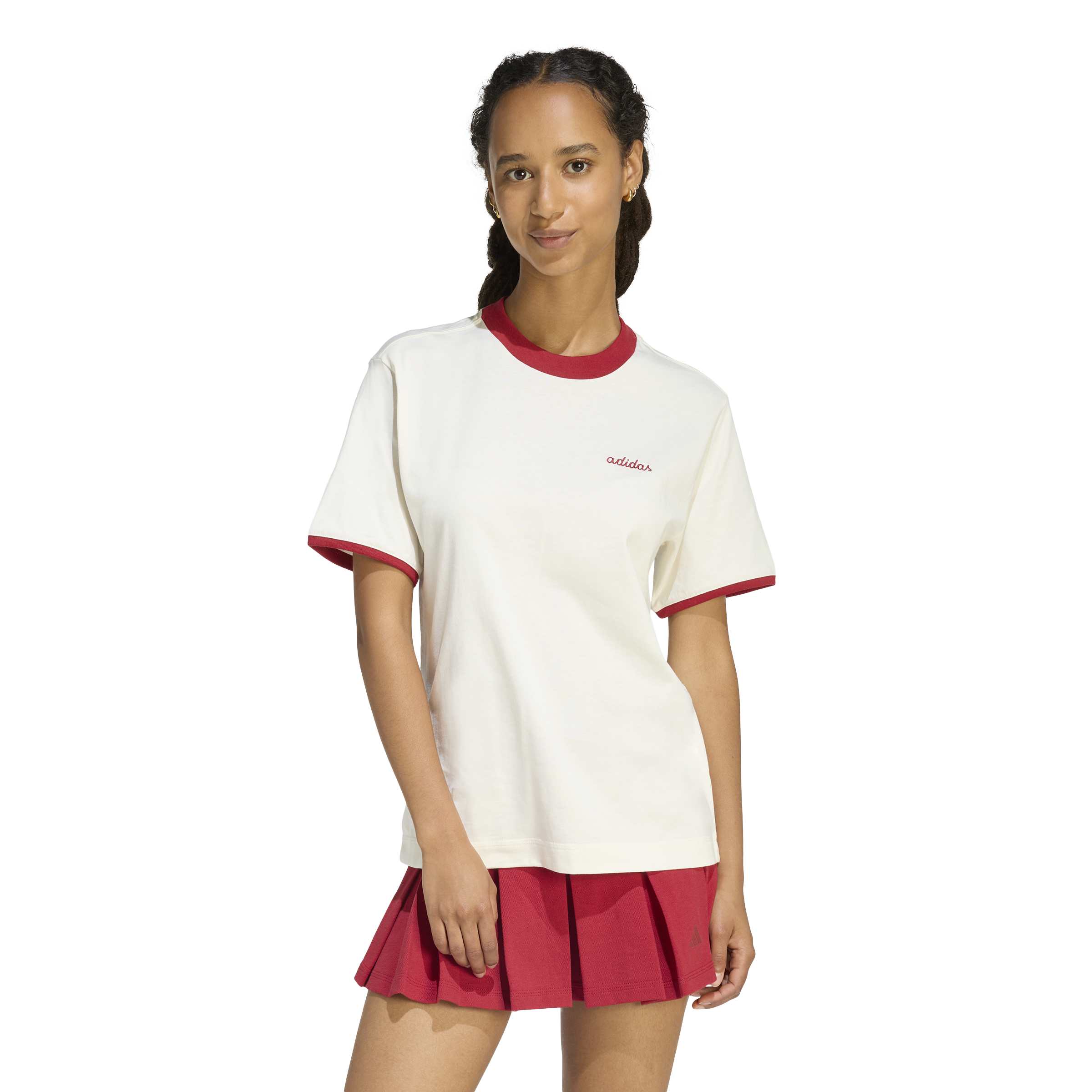 Seasonal Essentials Colorpop T-Shirt mit aufgestickter Grafik