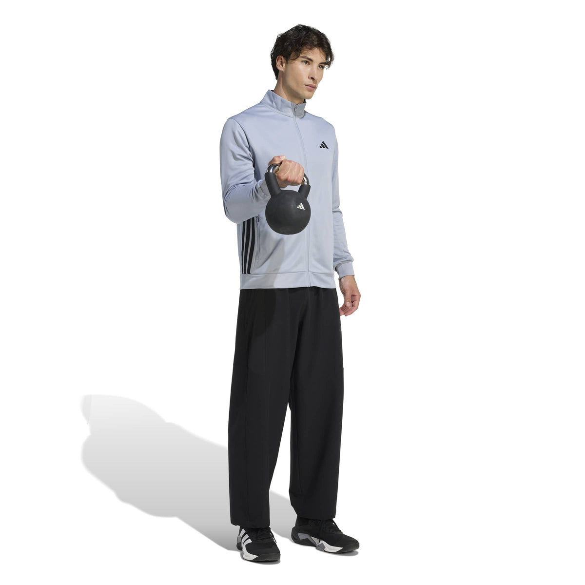 WORKOUT ESSENTIALS ALL-SET 3-STREIFEN KNIT TRAININGSJACKE Herren