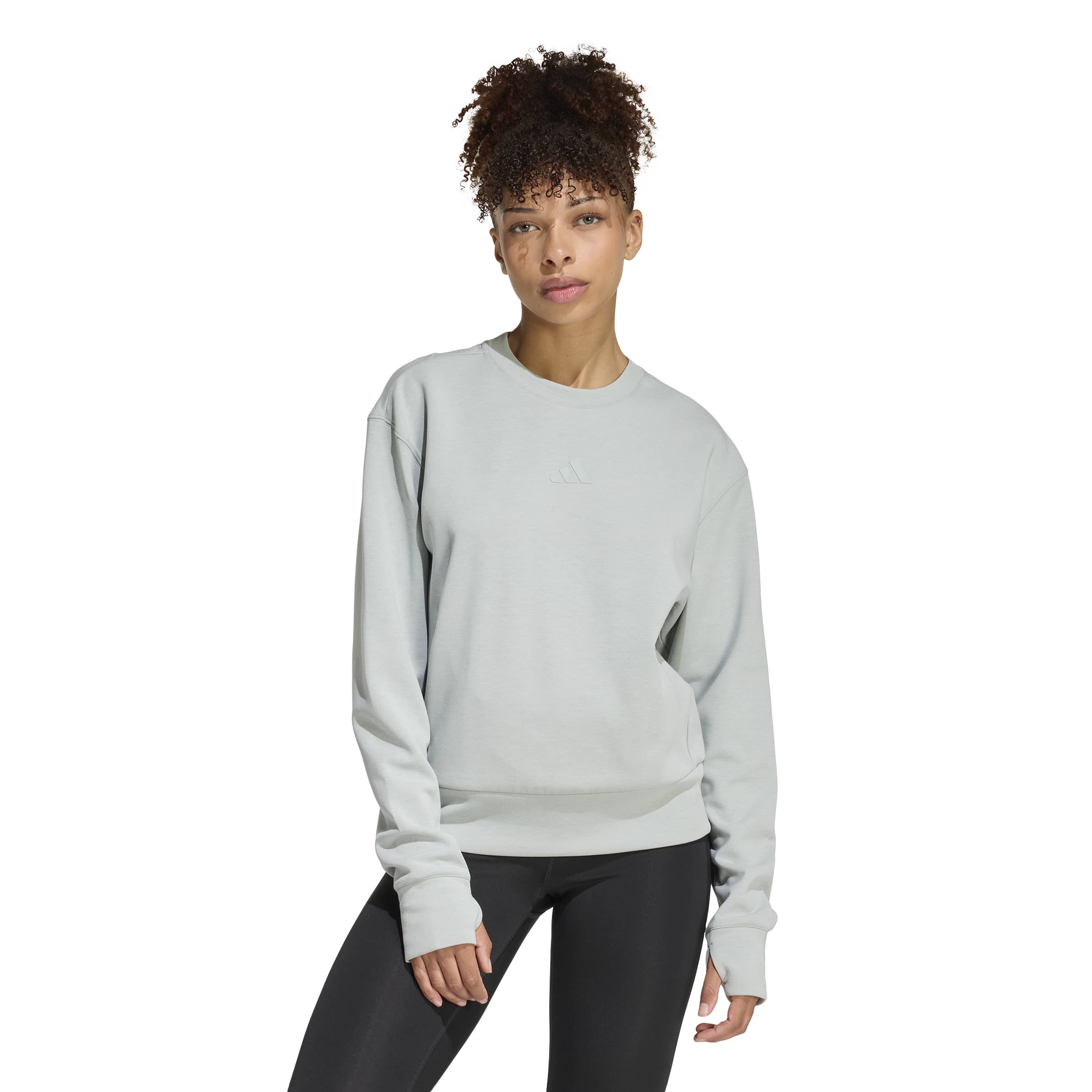 Für das Training entworfenes Warm-Up Sweatshirt mit Rundhalsausschnitt