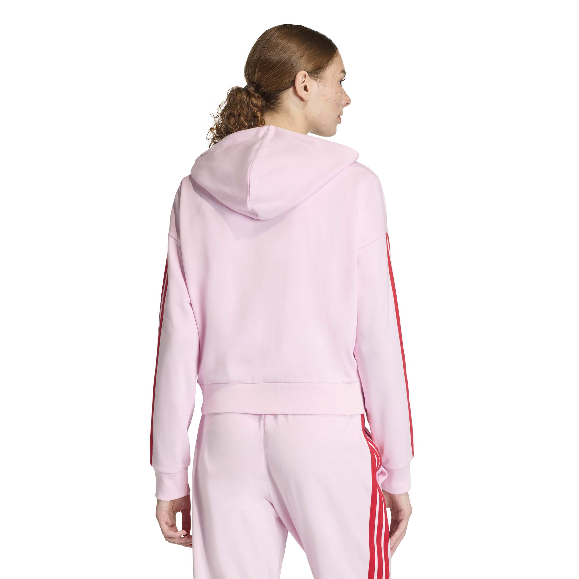 Essentials 3-Streifen French Terry Kapuzenjacke