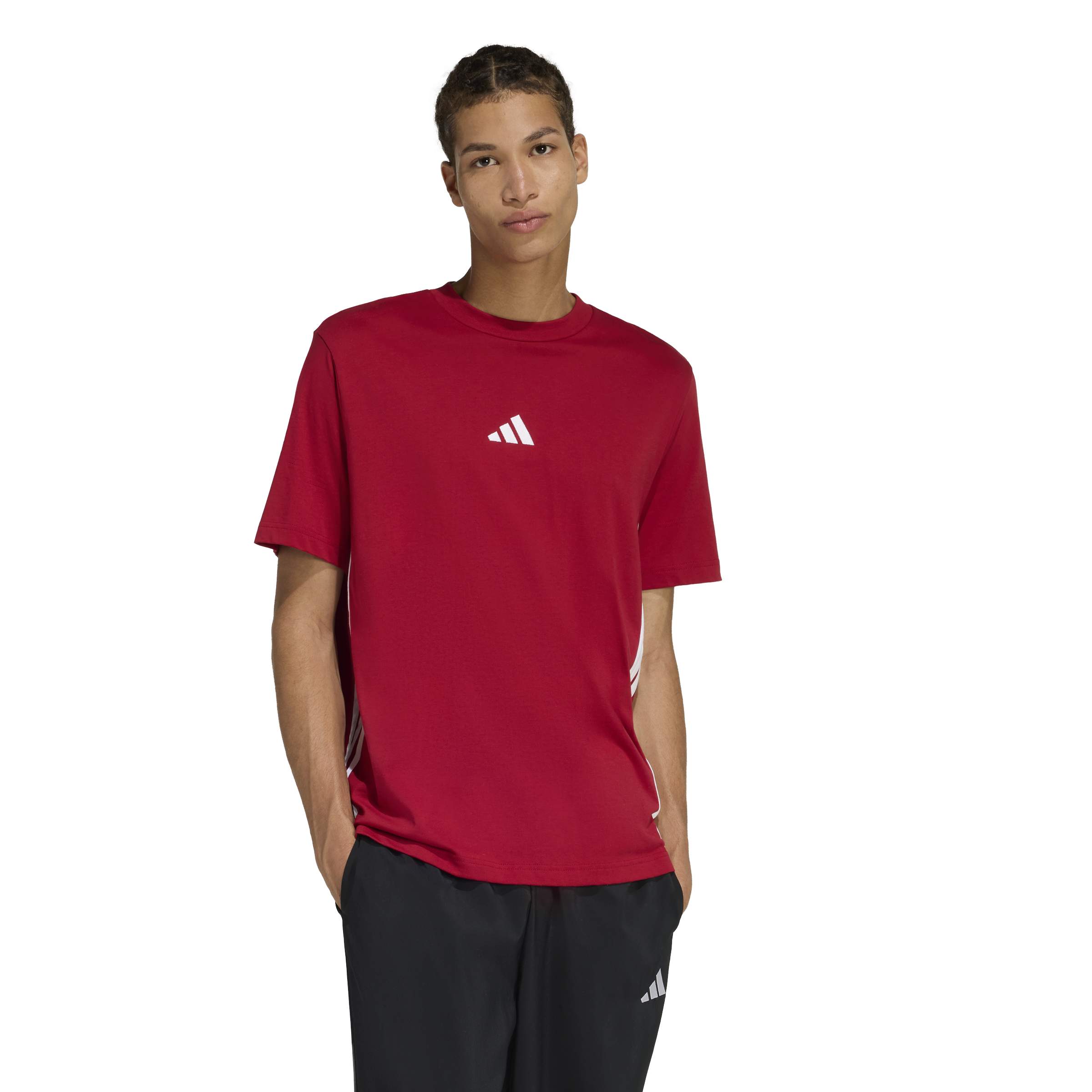 Essentials 3-Streifen Single Jersey T-Shirt