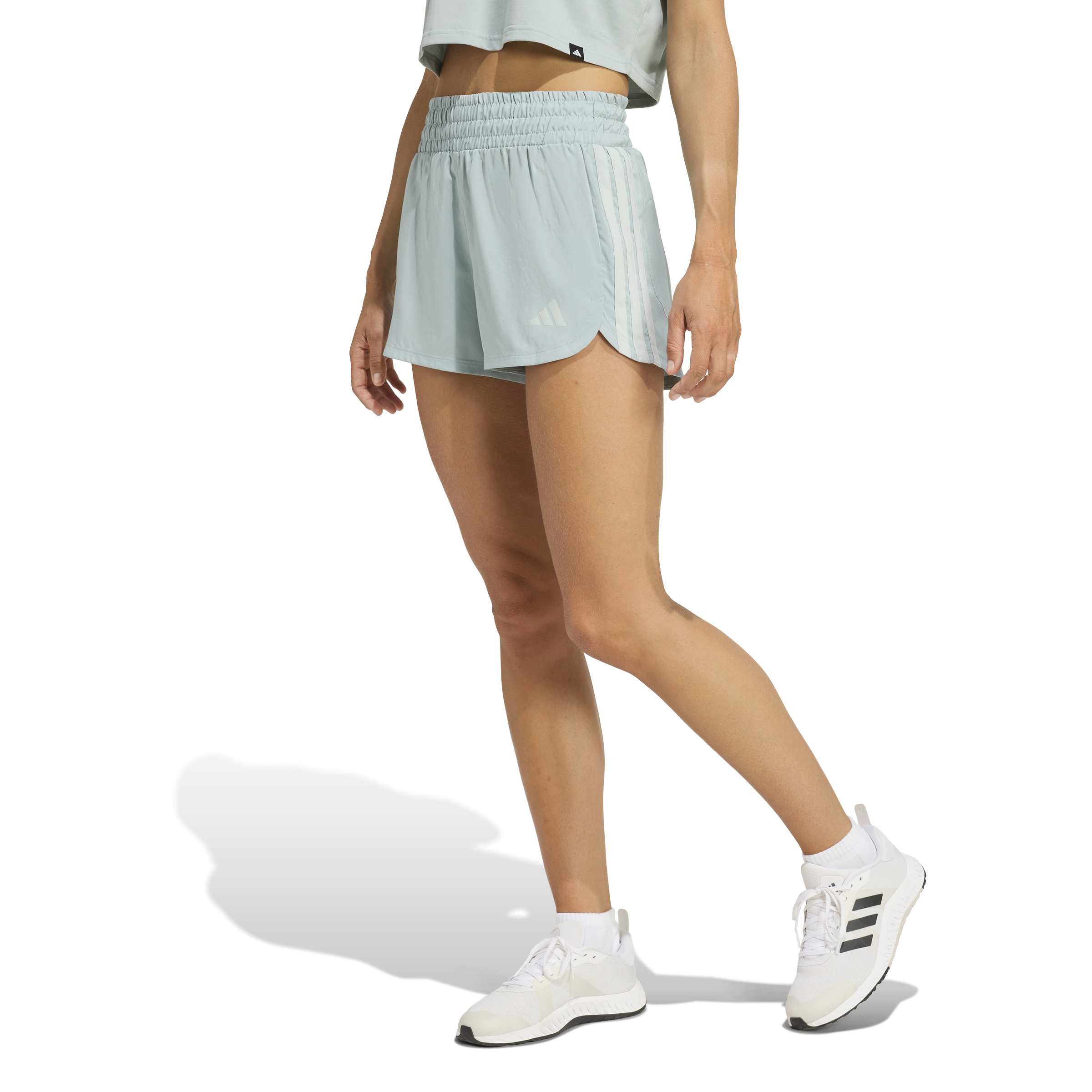 Pacer Workout Shorts mit hohem Bund aus gewebtem Material