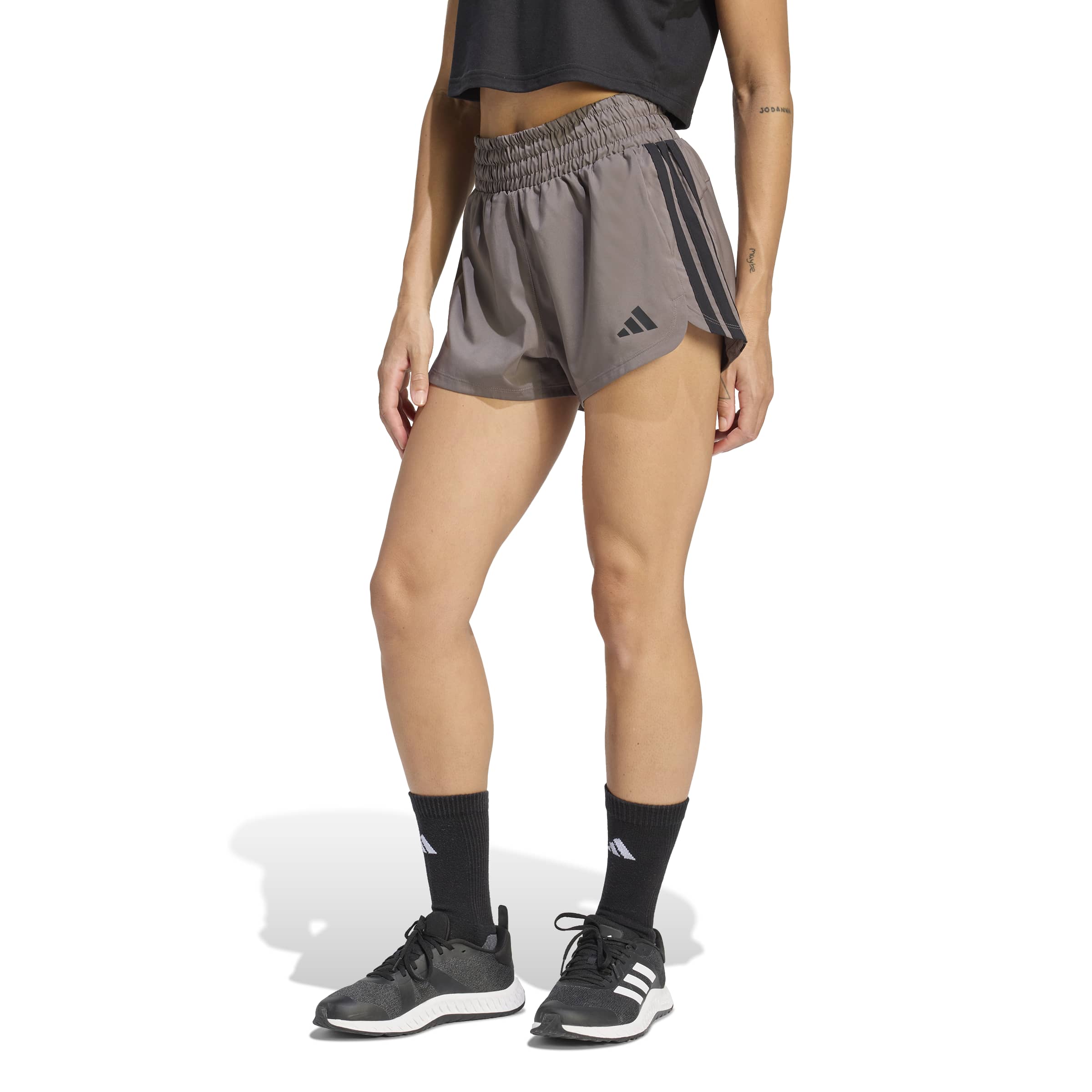 Pacer Workout Shorts mit hohem Bund aus gewebtem Material