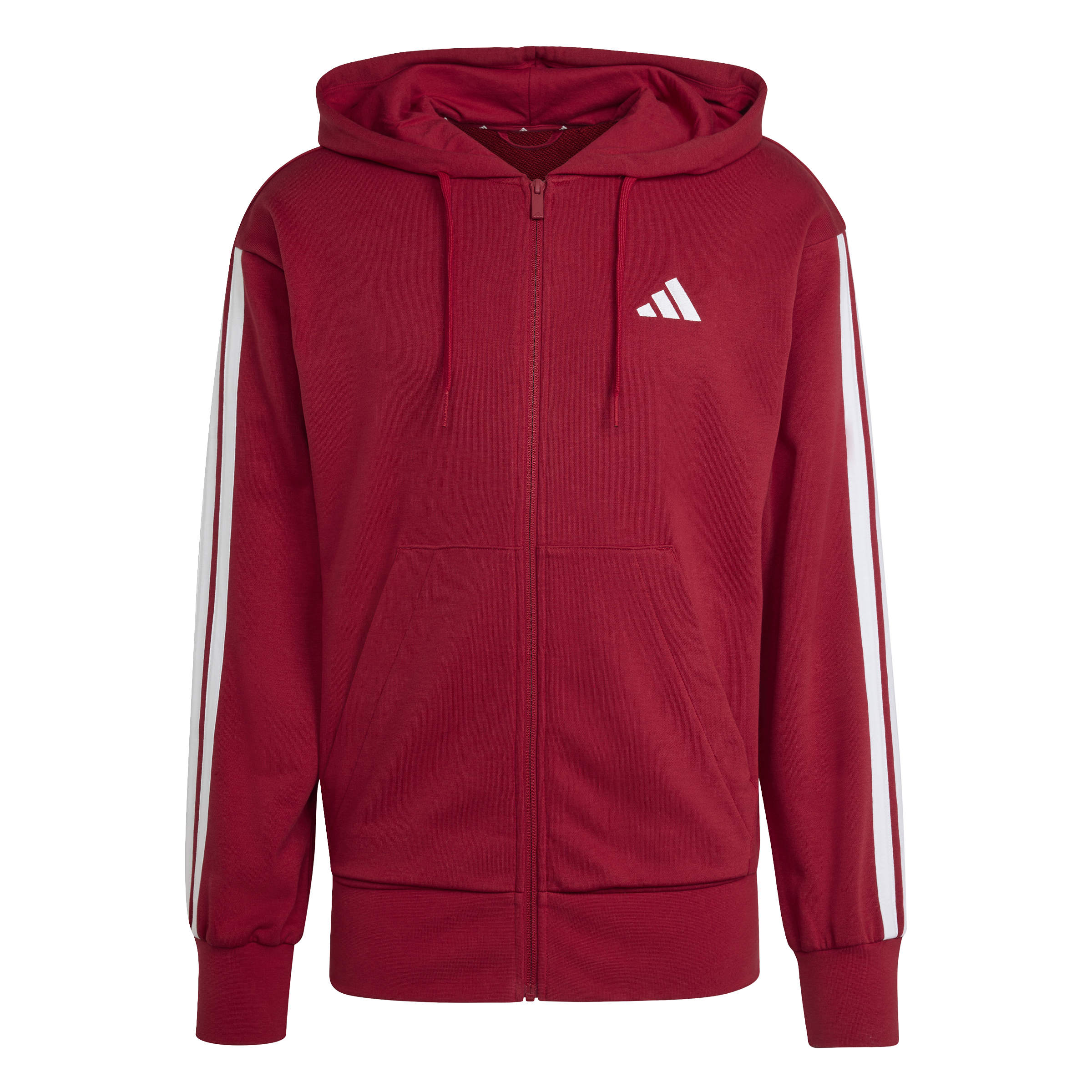 Essentials 3-Streifen French Terry Kapuzenjacke