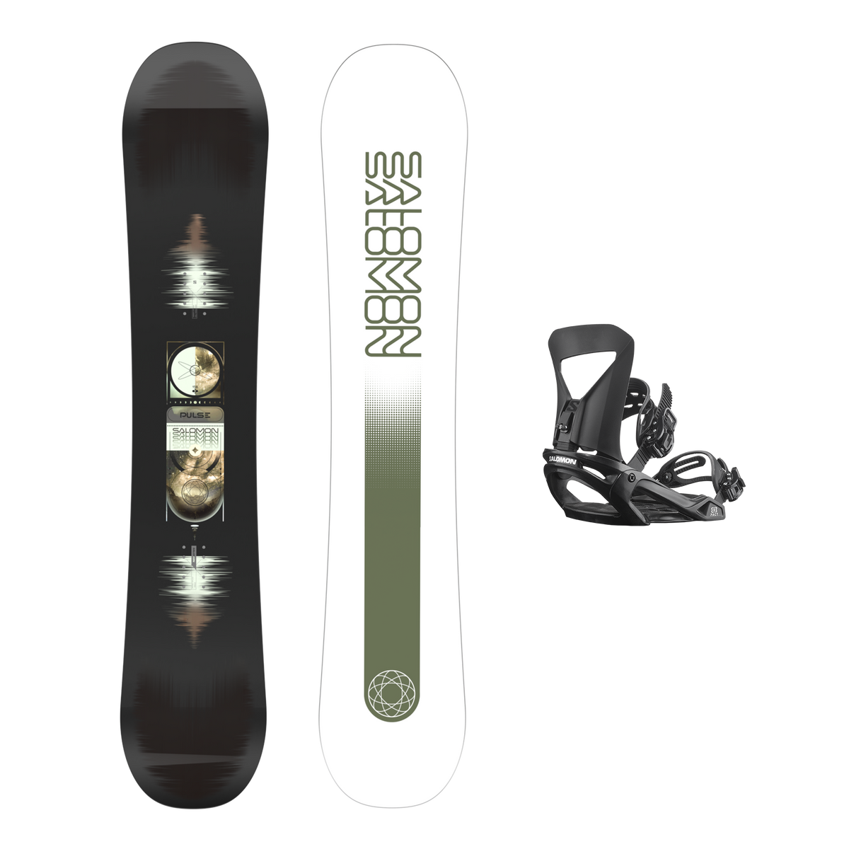 BOARD SET PULSE+PACT BLACK Snowboard Set