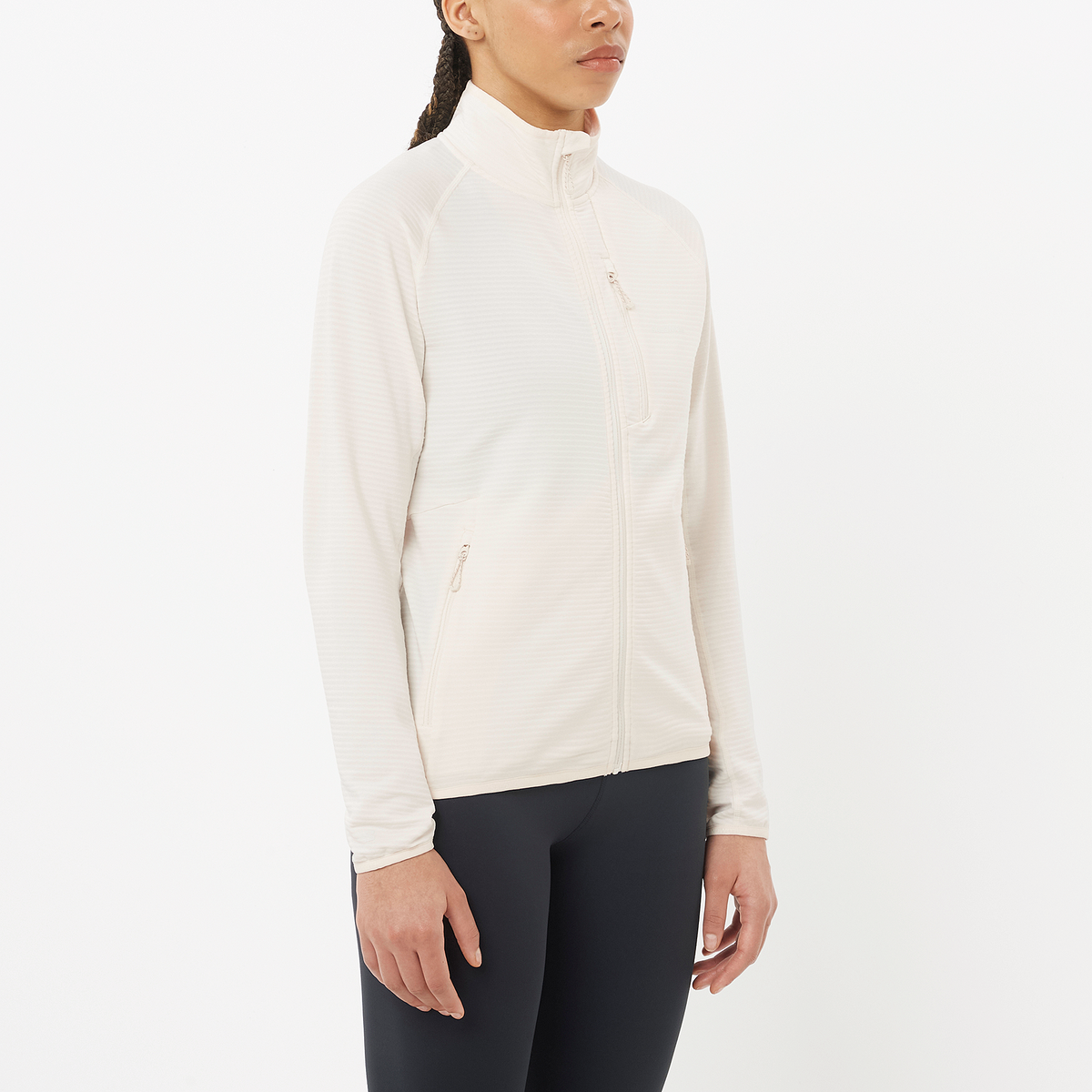 SNTIAL LIGHTWARM FZ WHISPER WHITE Damen Laufshirt