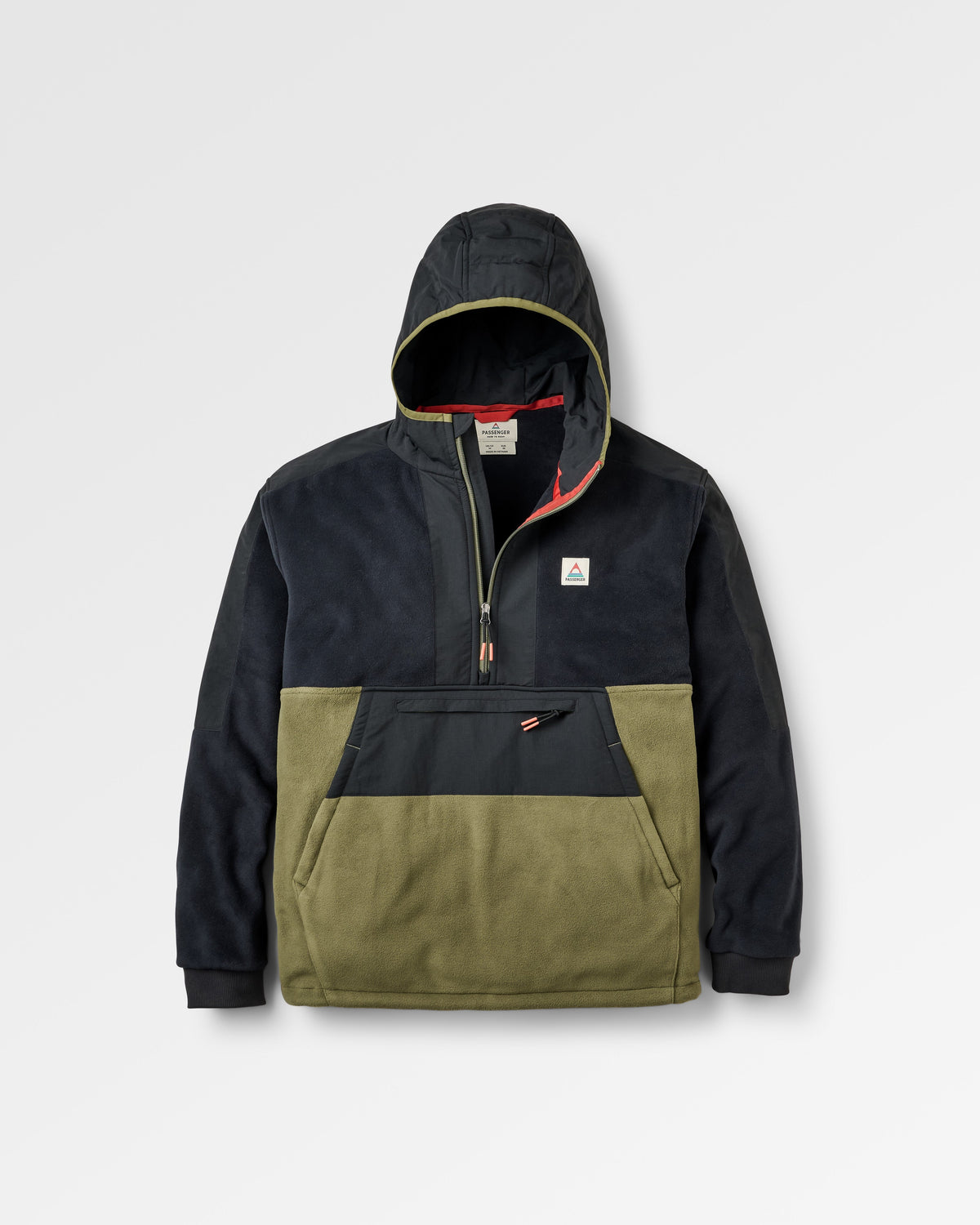 Woodland Hooded 1/2 Zip Recycled Polar Fleece
