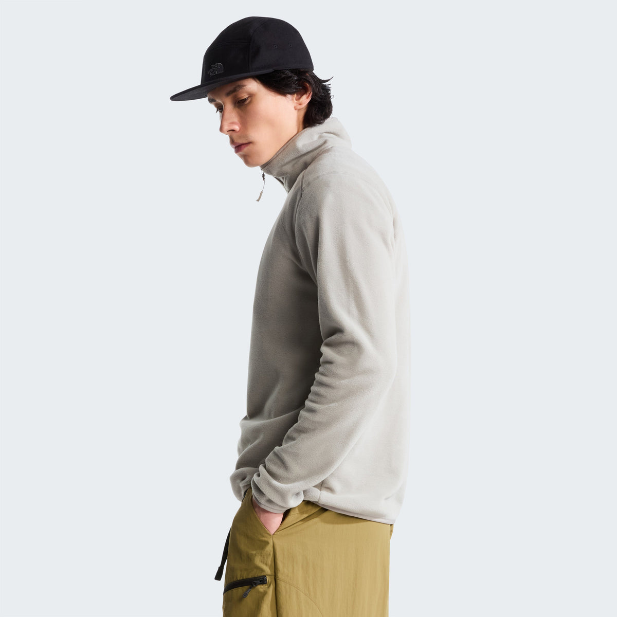 GLACIER 1/4 ZIP - EMBROIDERED LOG Herren Pullover