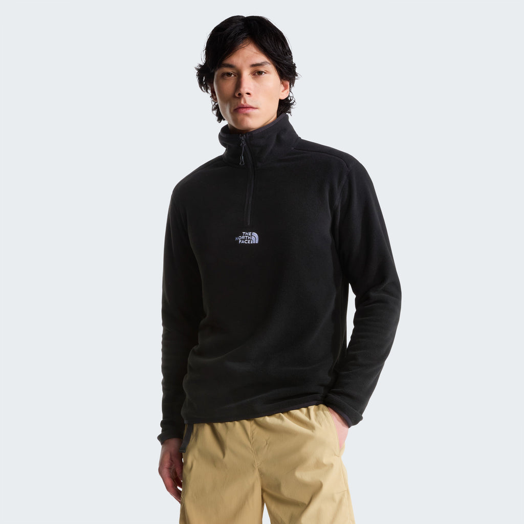 GLACIER 1/4 ZIP - EMBROIDERED LOG Herren Pullover