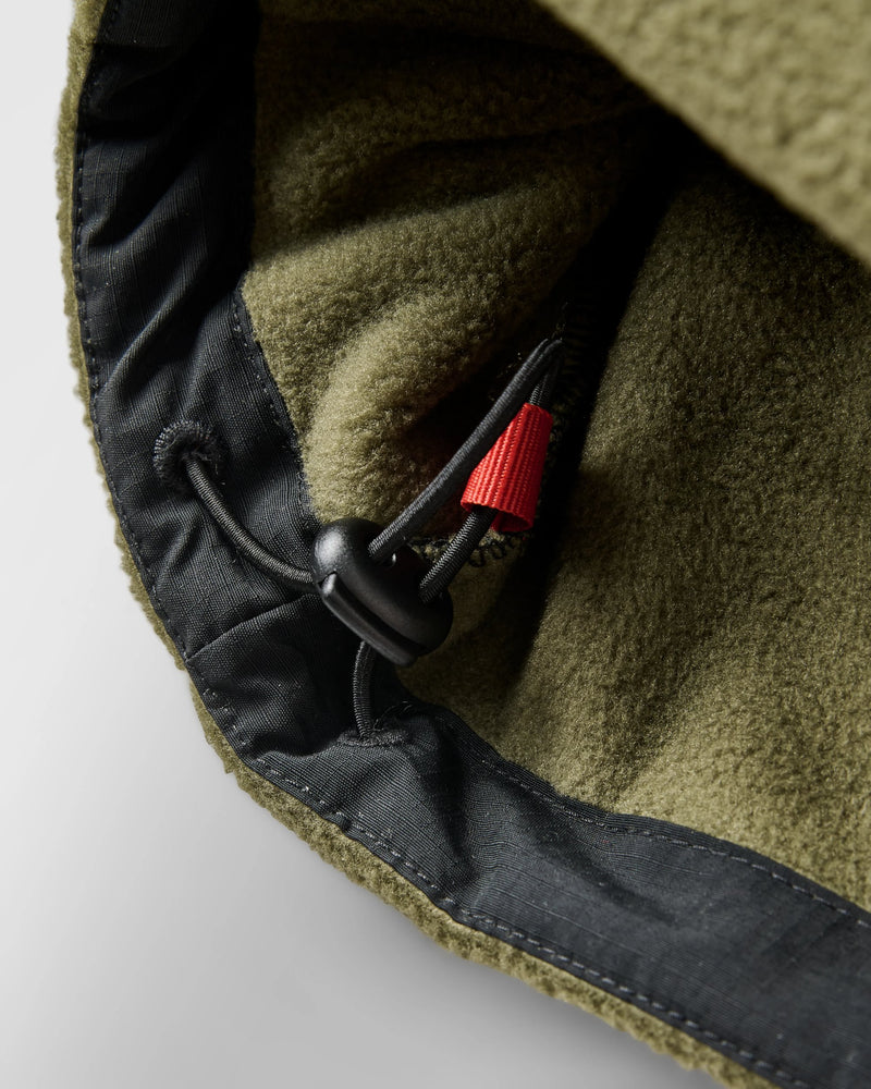Woodland Hooded 1/2 Zip Recycled Polar Fleece