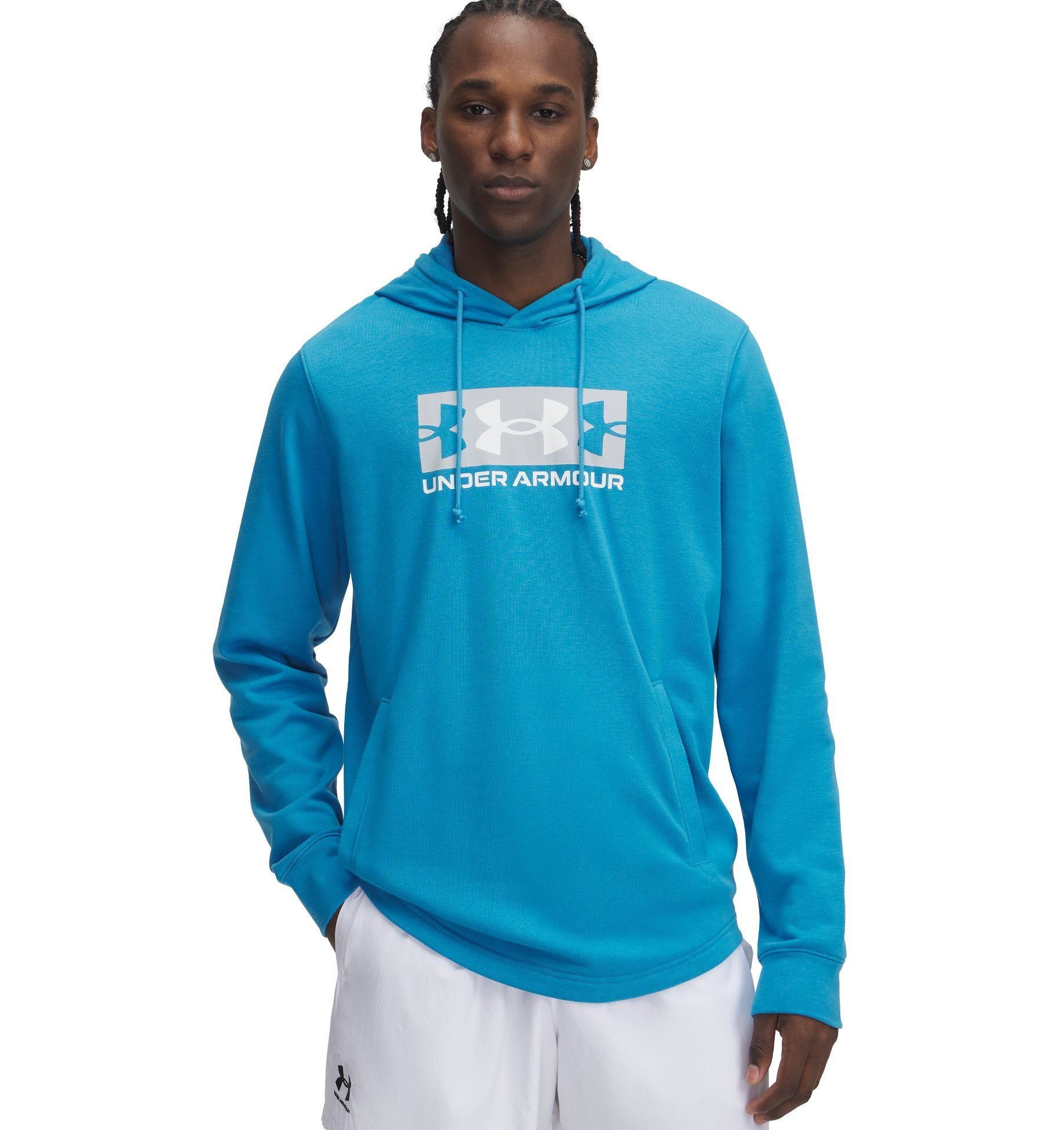 UA RIVAL TERRY LOGO HOOD