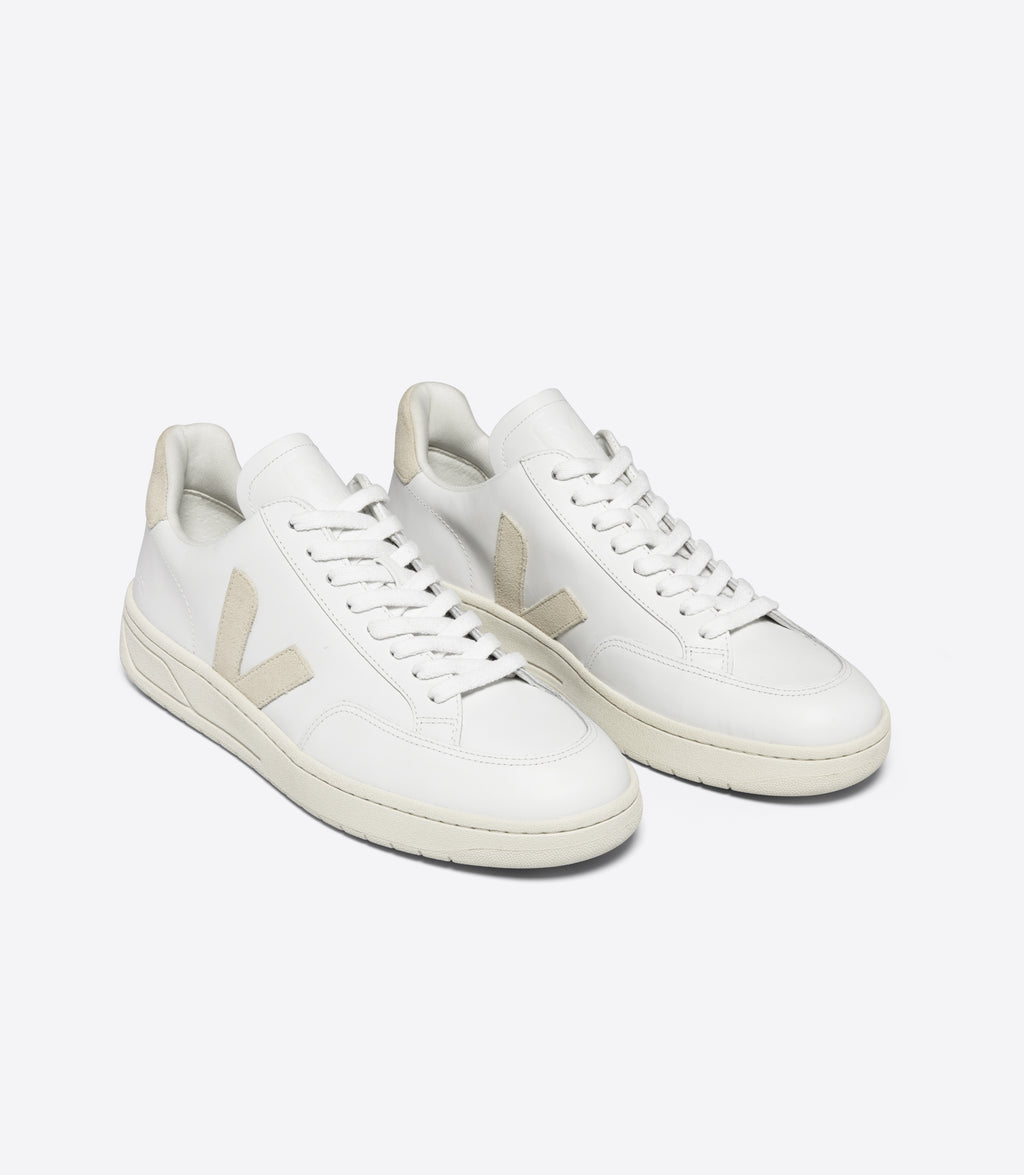 V12 Sneaker aus Leder in Extra Weiß