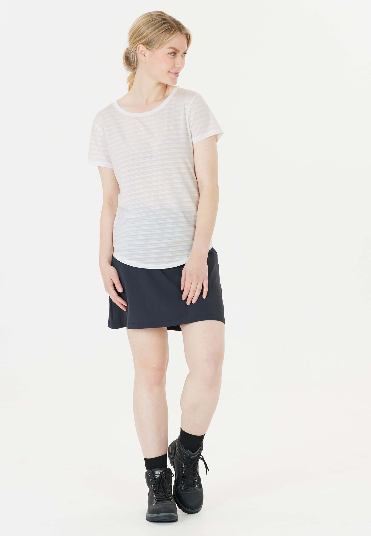Skylon W Striped S/S Sportliches T-Shirt