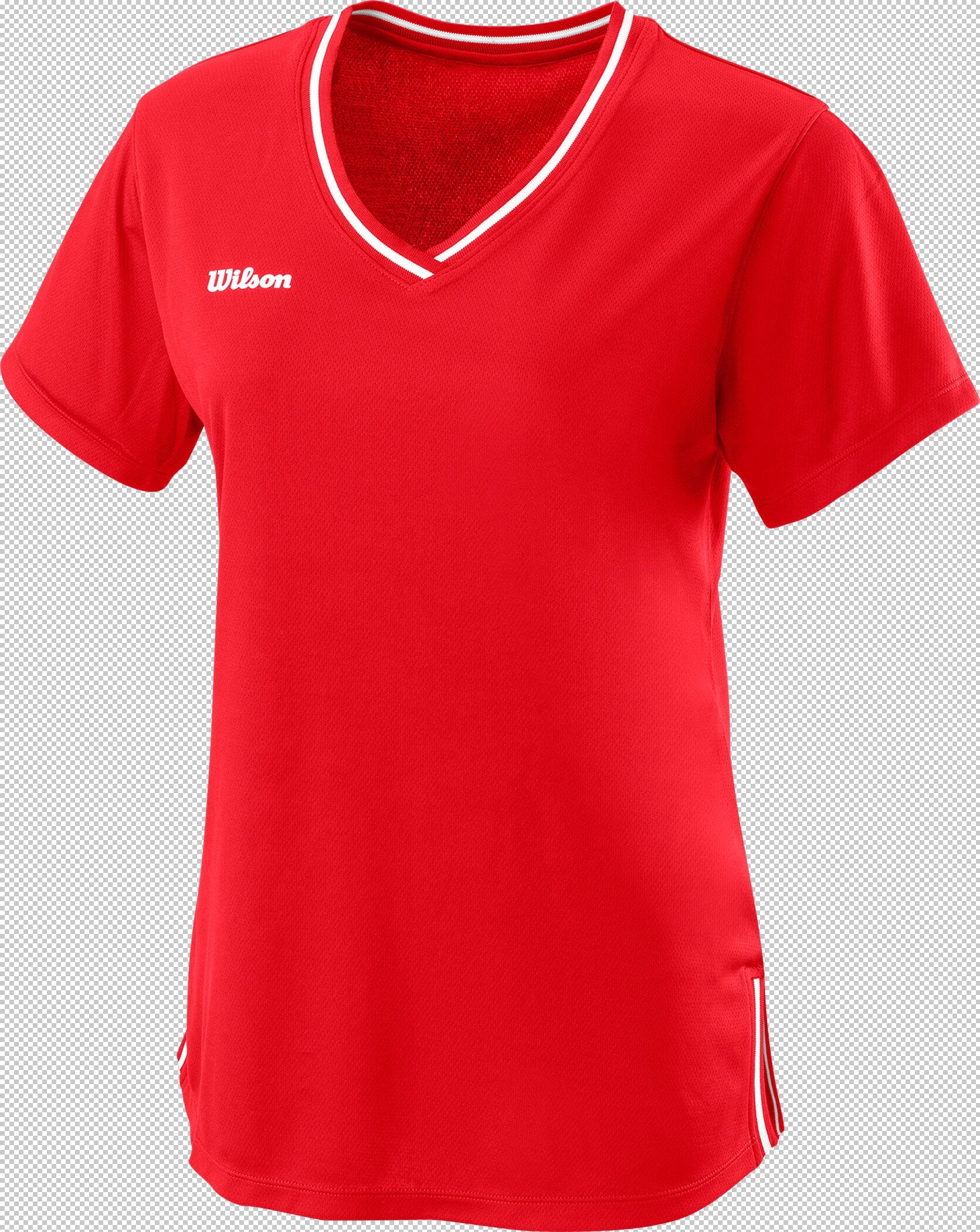 Damen Shirt TEAM II V-NECK W Team Red