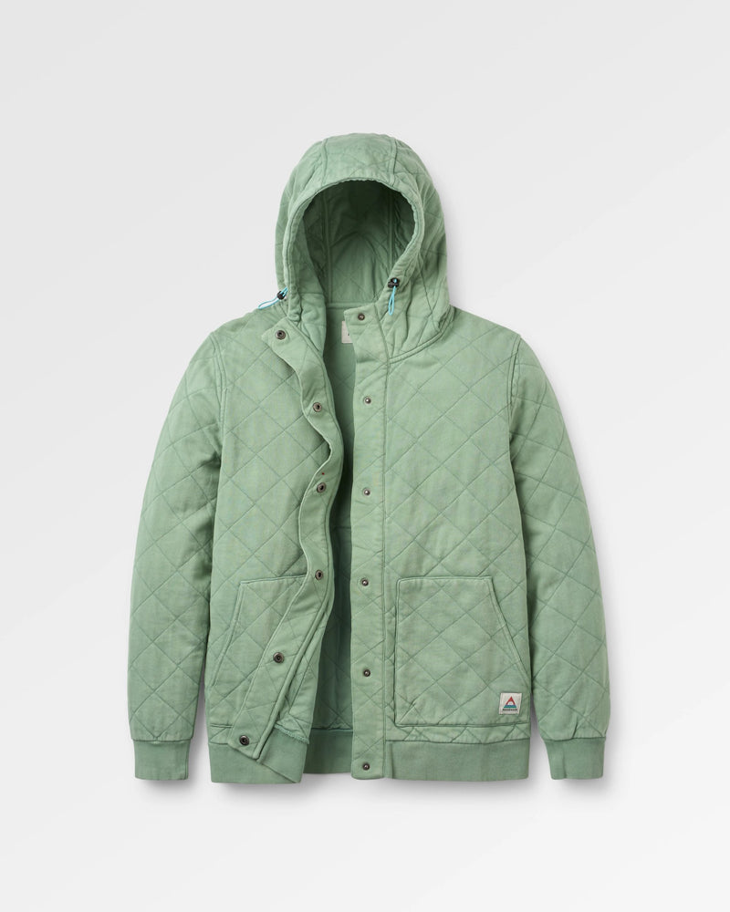 Clementine Recycled Quilted Popper Up Hoodie