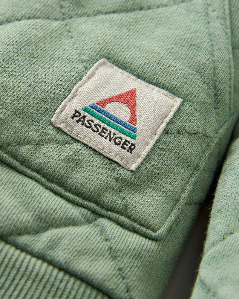 Clementine Recycled Quilted Popper Up Hoodie