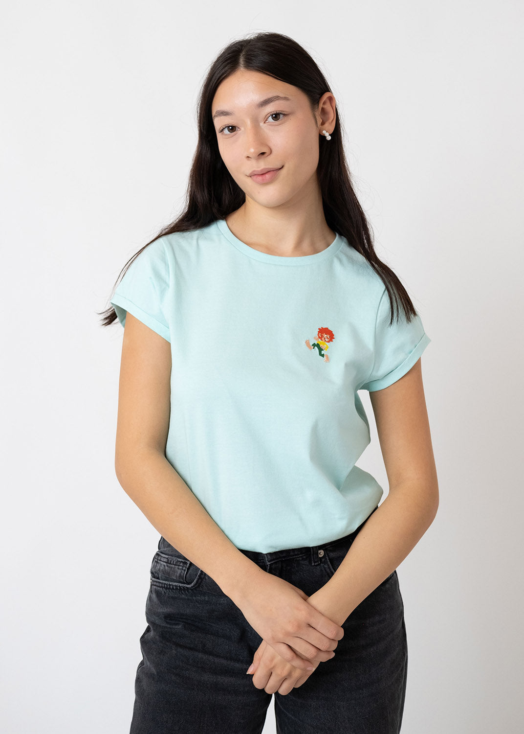 BAVARIAN CAPS Pumuckl Stickshirt Damen Hellblau