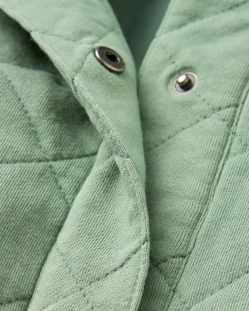 Clementine Recycled Quilted Popper Up Hoodie