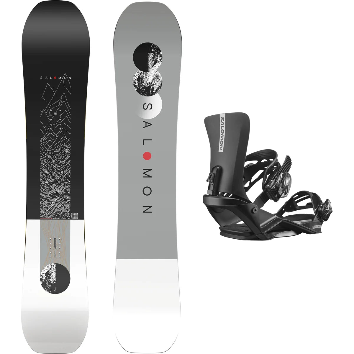 SALOMON BOARD SET SIGHT+RHYTHM BLACK Snowboard