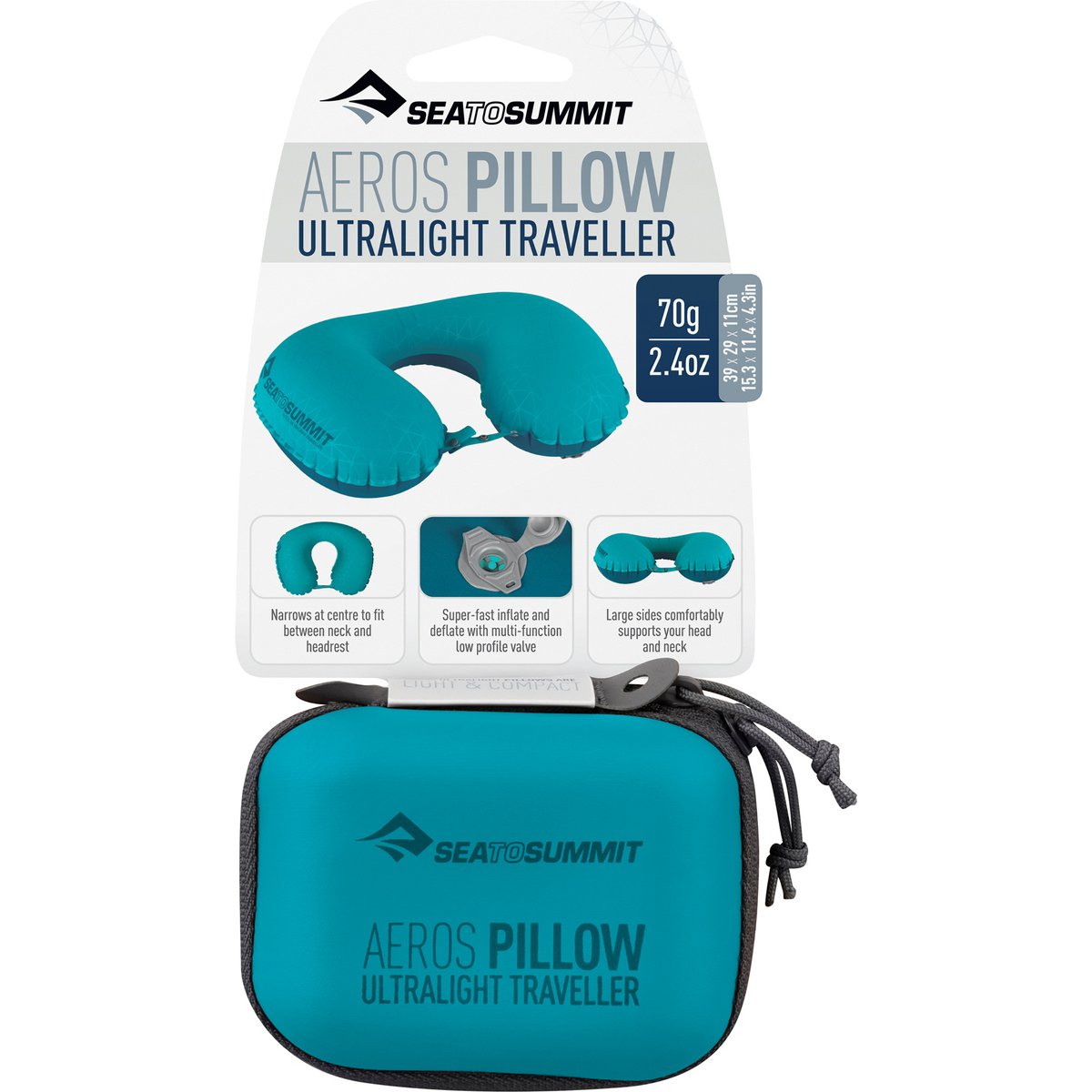 Reisekissen Aeros Ultralight Pillow Traveller Grey