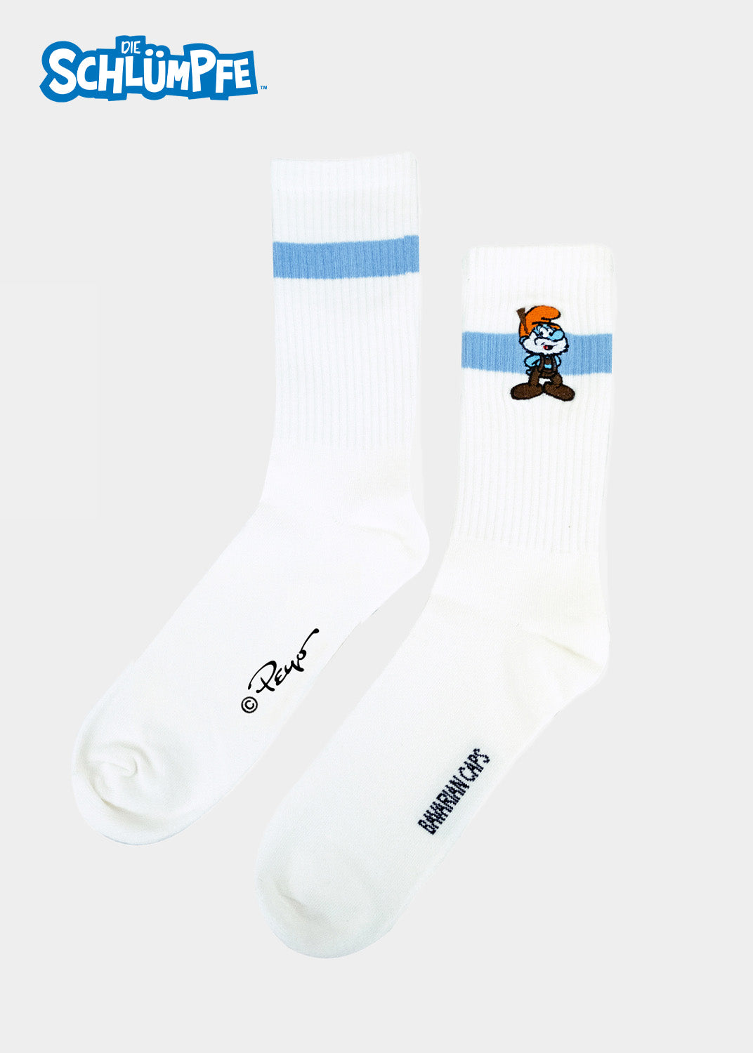 BAVARIAN CAPS Sportsocken Papa Schlumpf Weiß